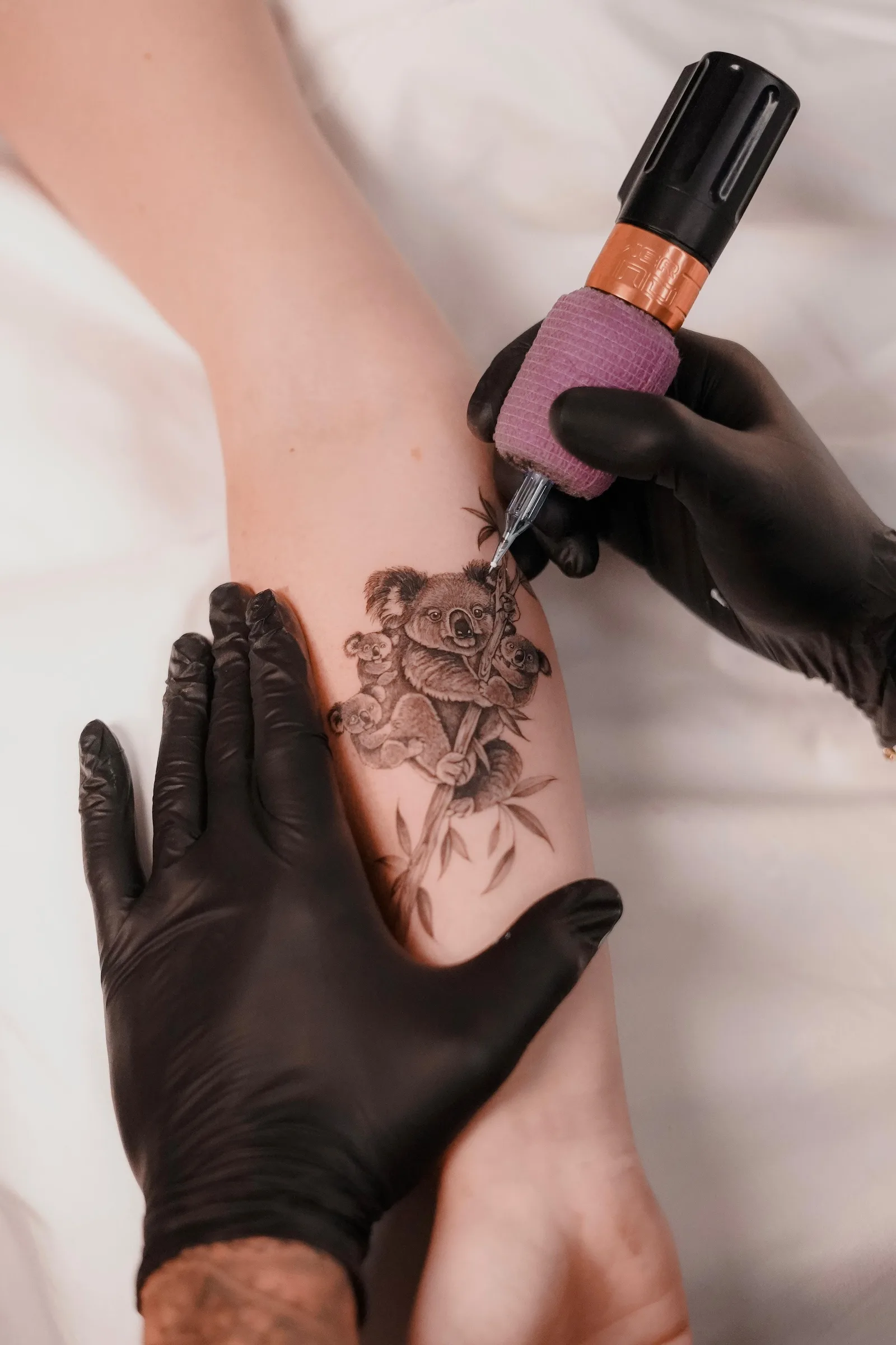 Fine line animal tattoo on the arm