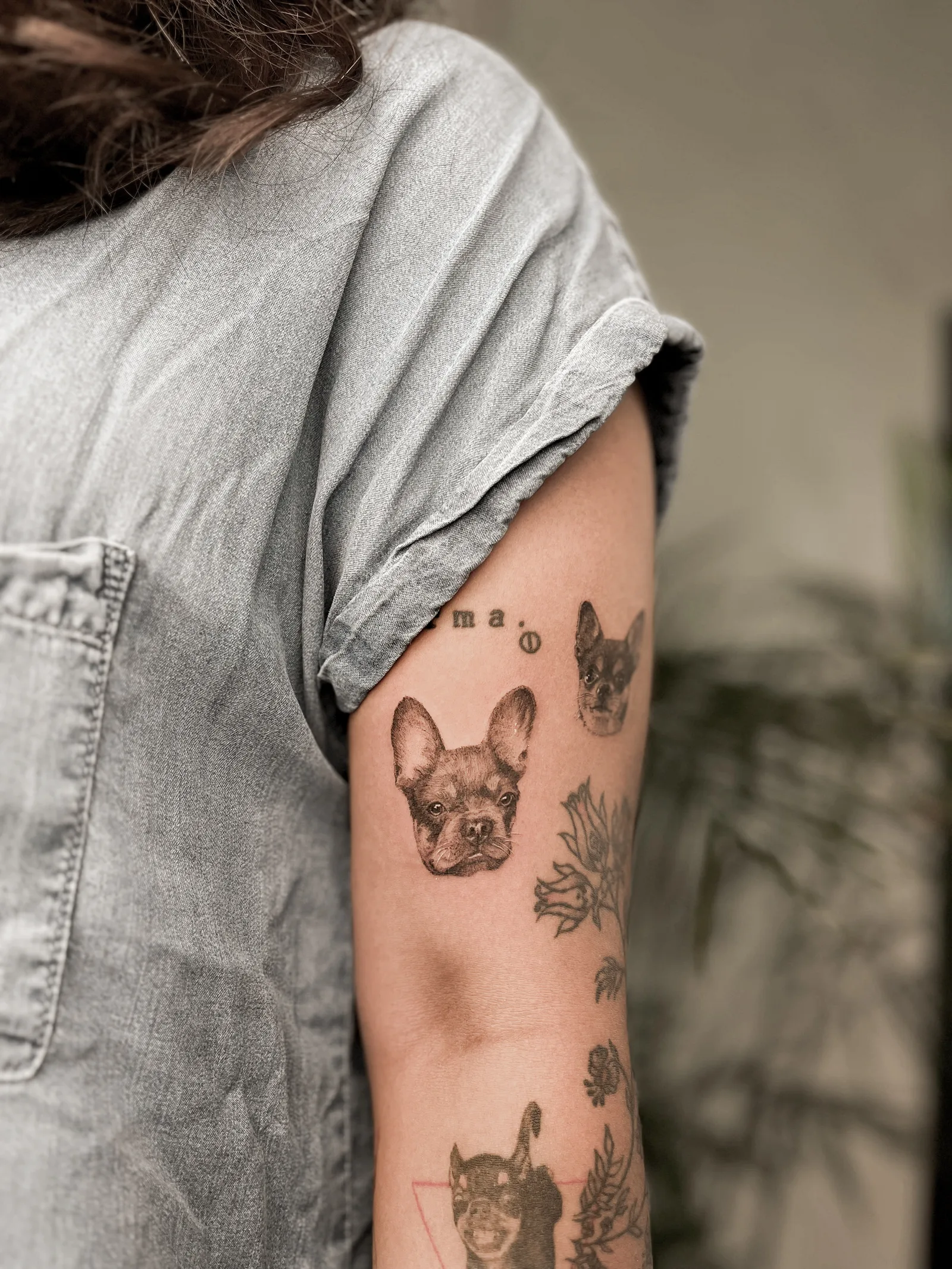 Fine line animal tattoo on the arm