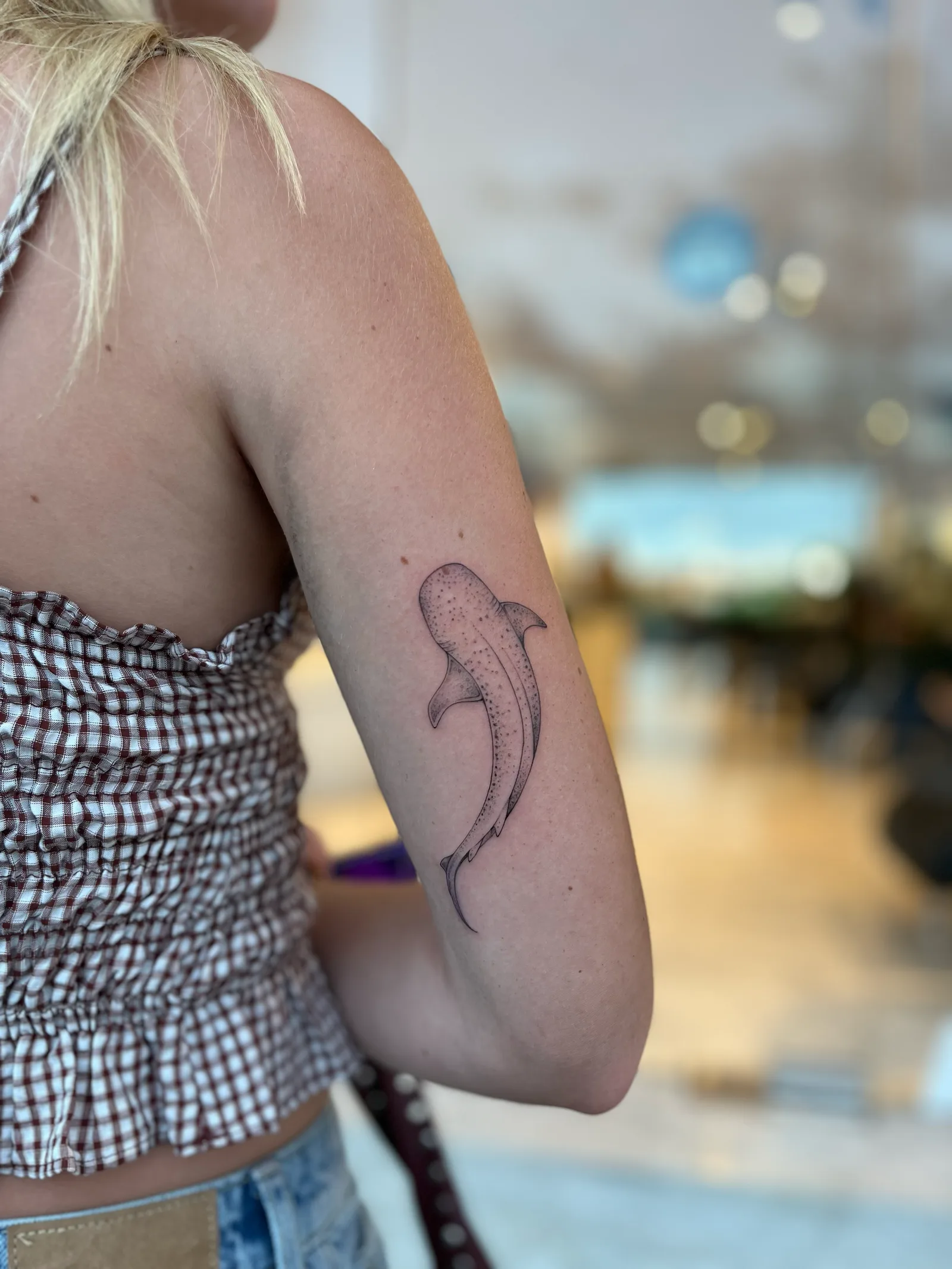 fine line on the arm