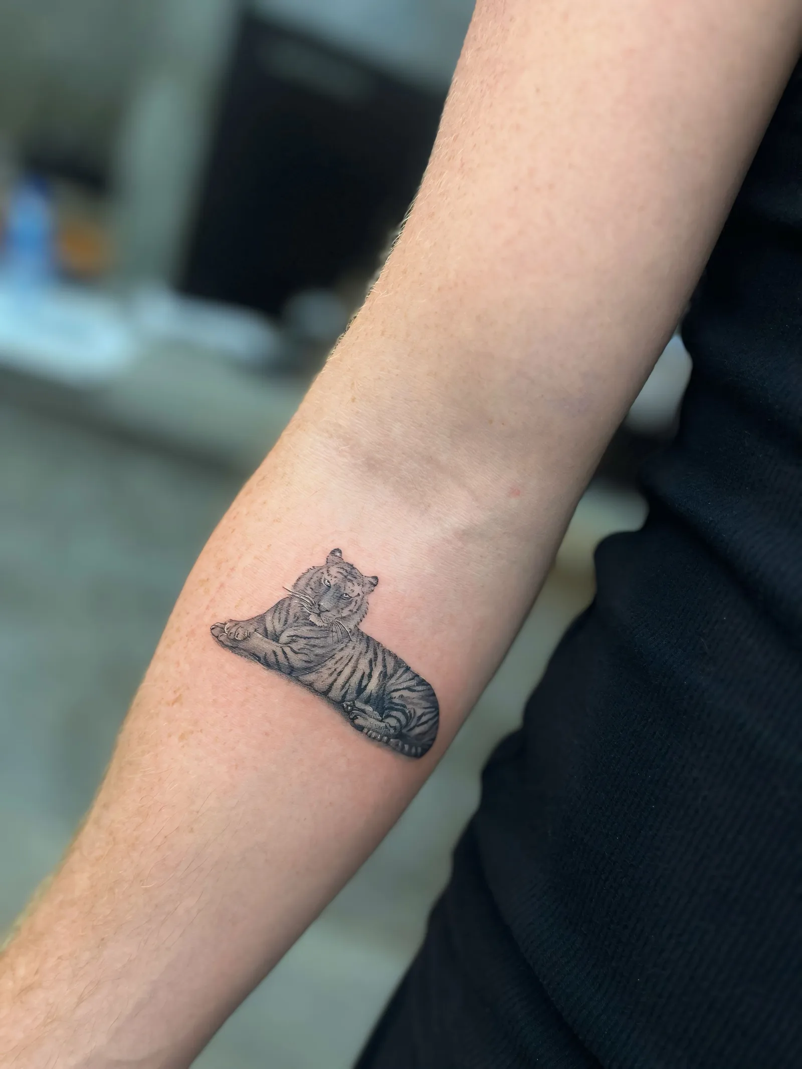 fine line on the arm