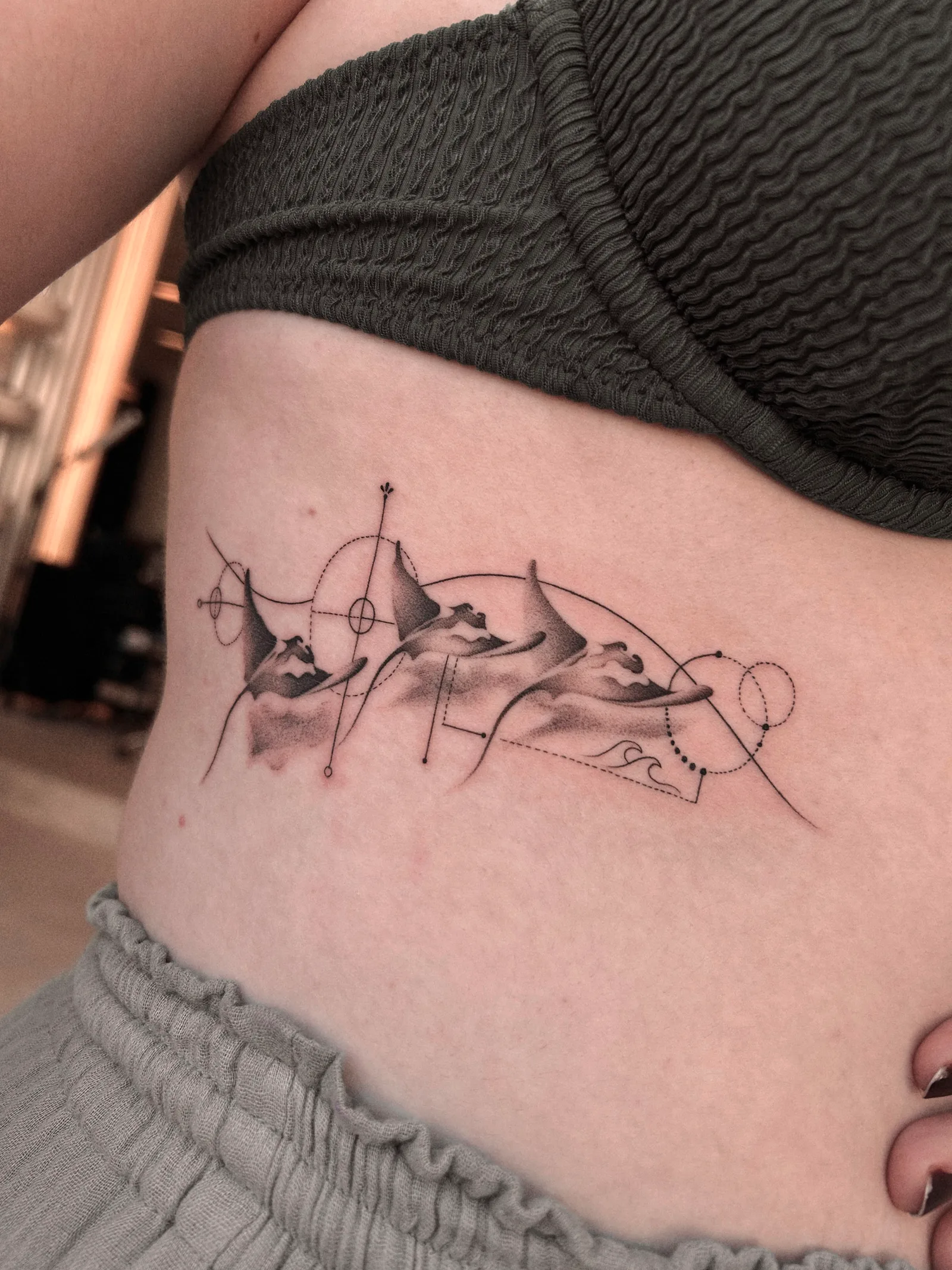 fine line on the arm