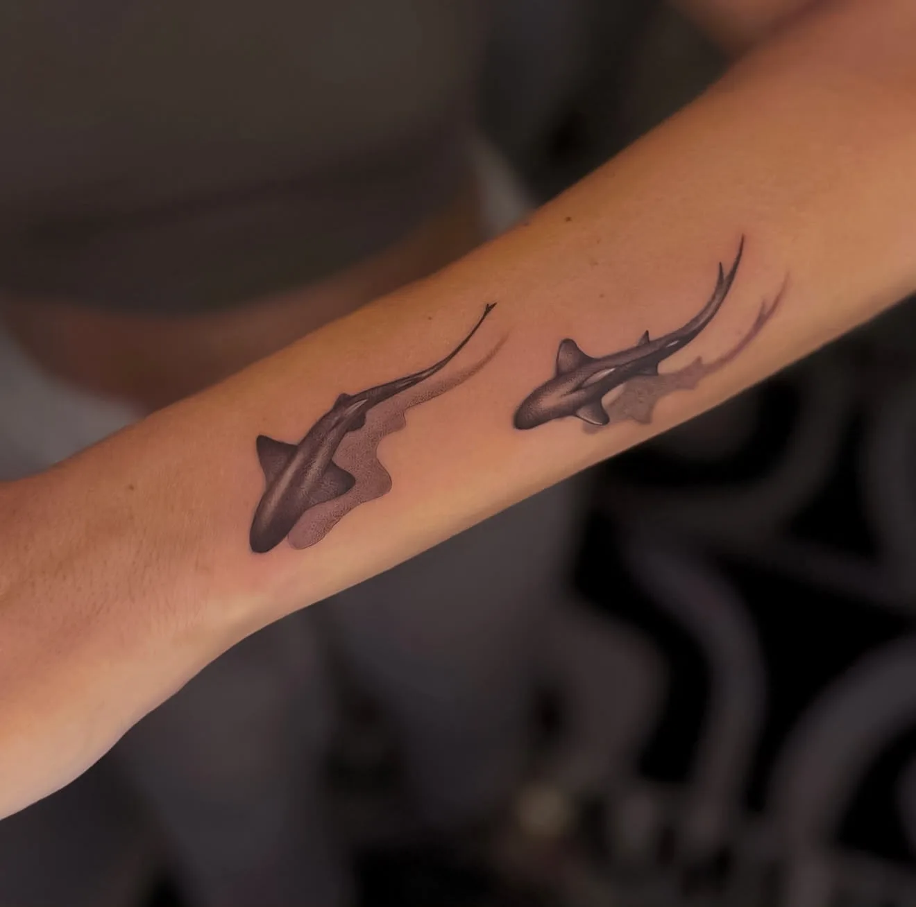 Fine line Balinese tattoo on the arm