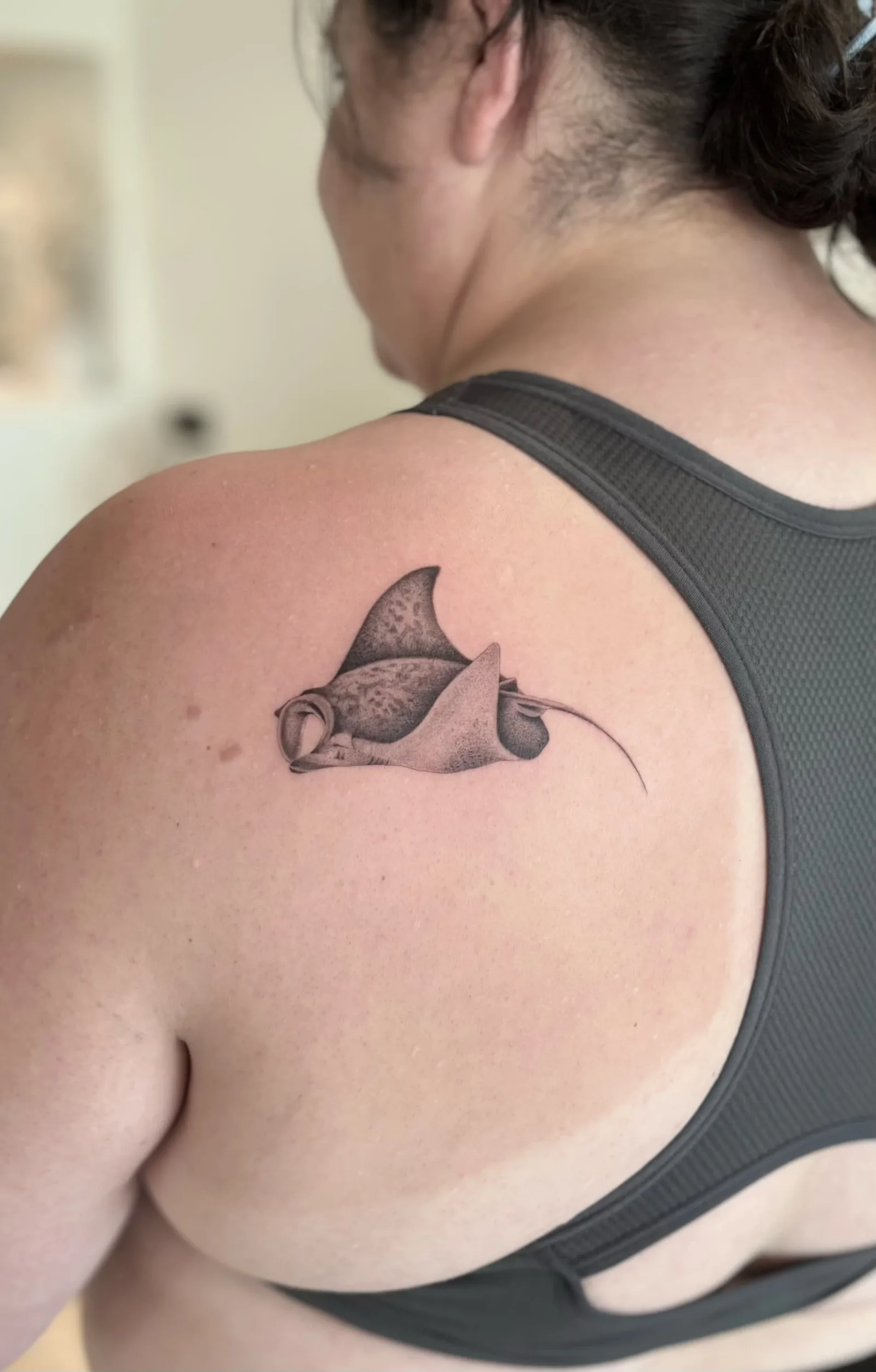 Fine line Balinese tattoo on the arm