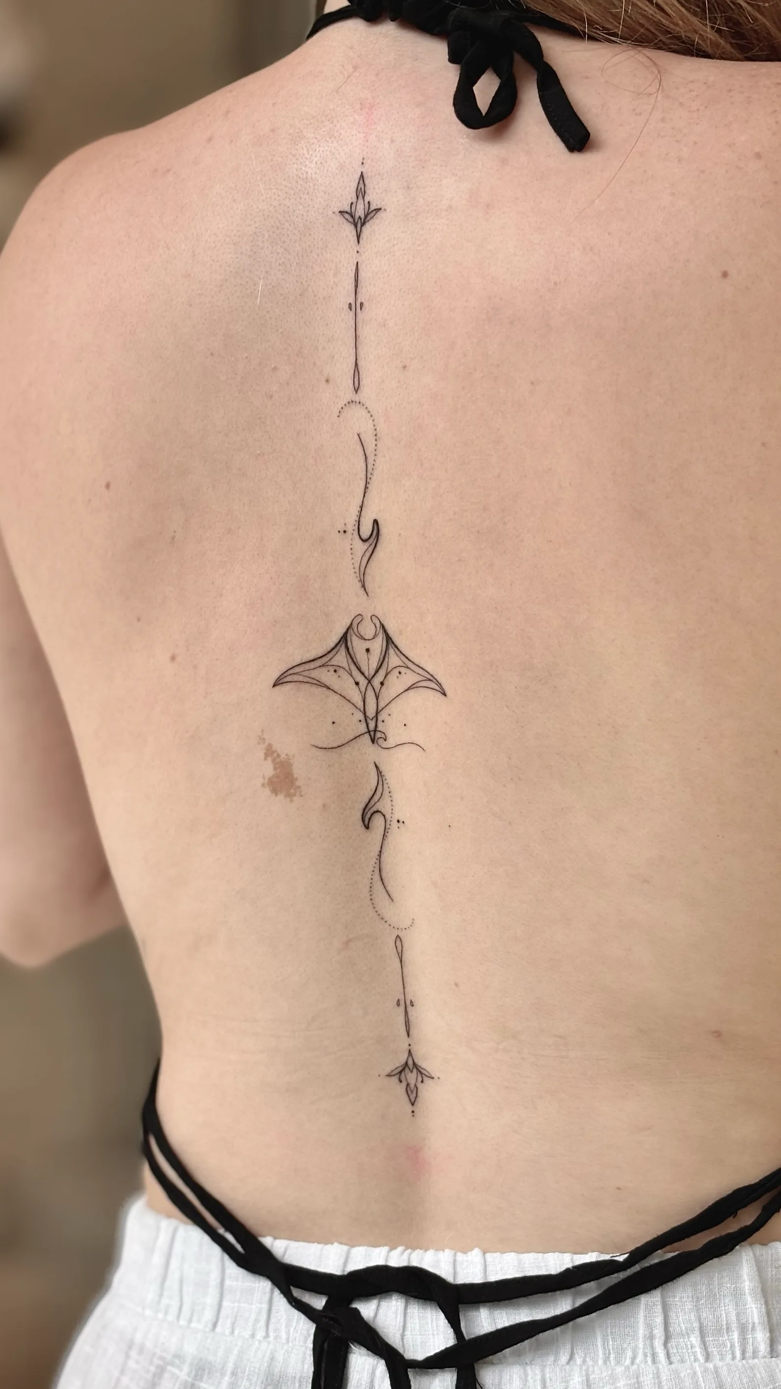 blackwork geometric on the arm