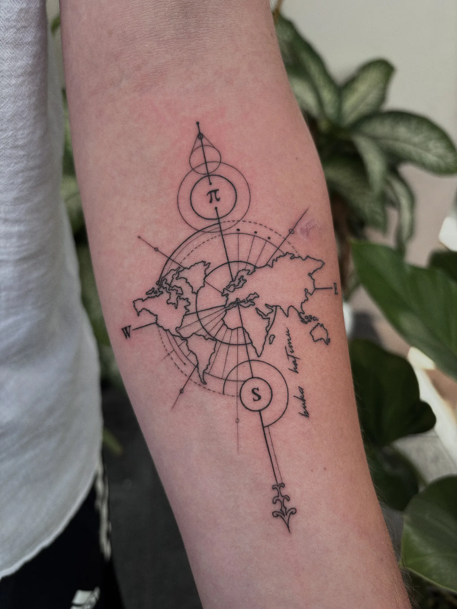 blackwork geometric on the arm