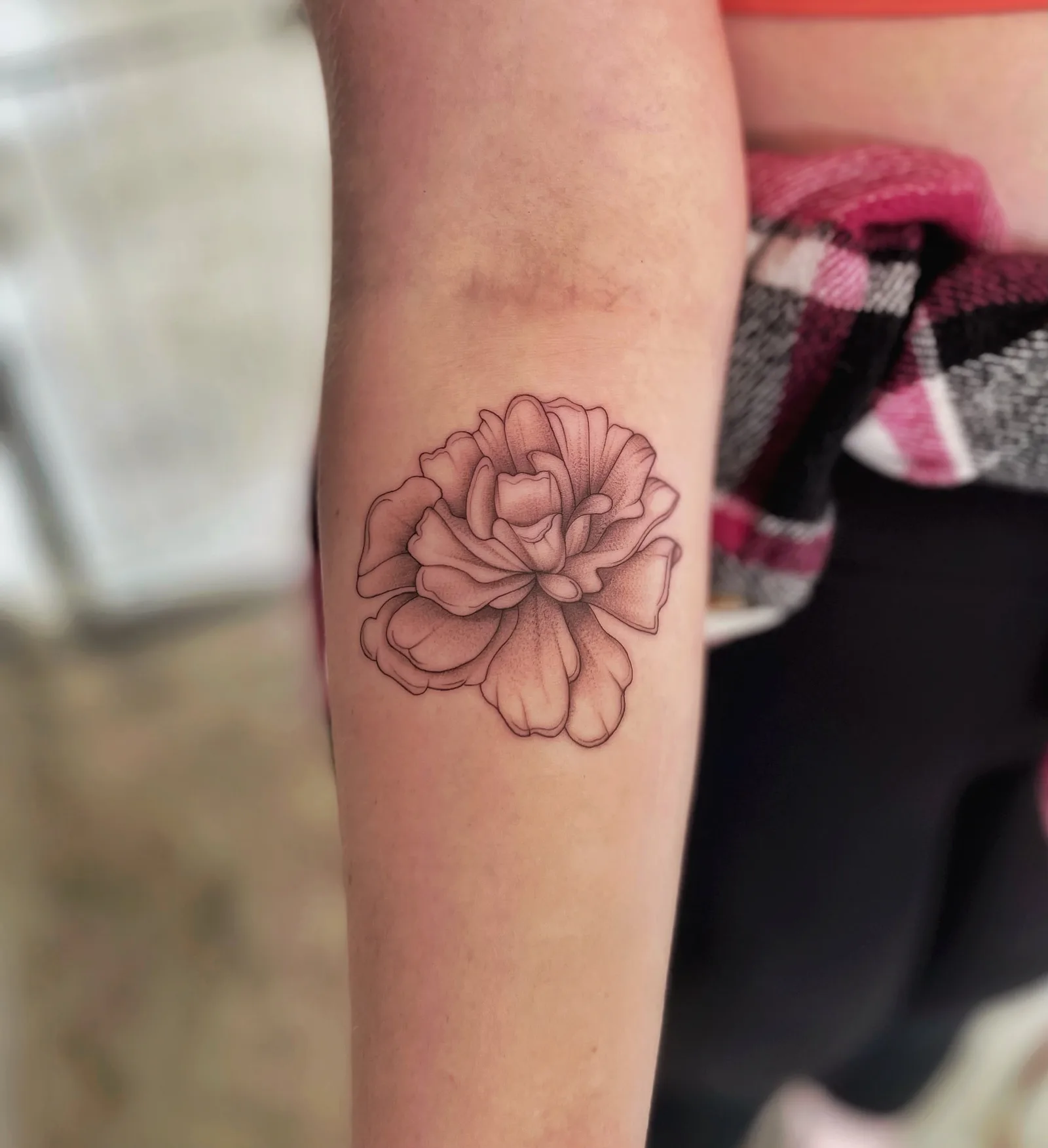 blackwork geometric on the arm