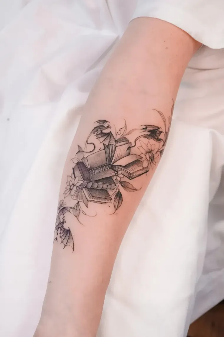 Conceptual forearm tattoo