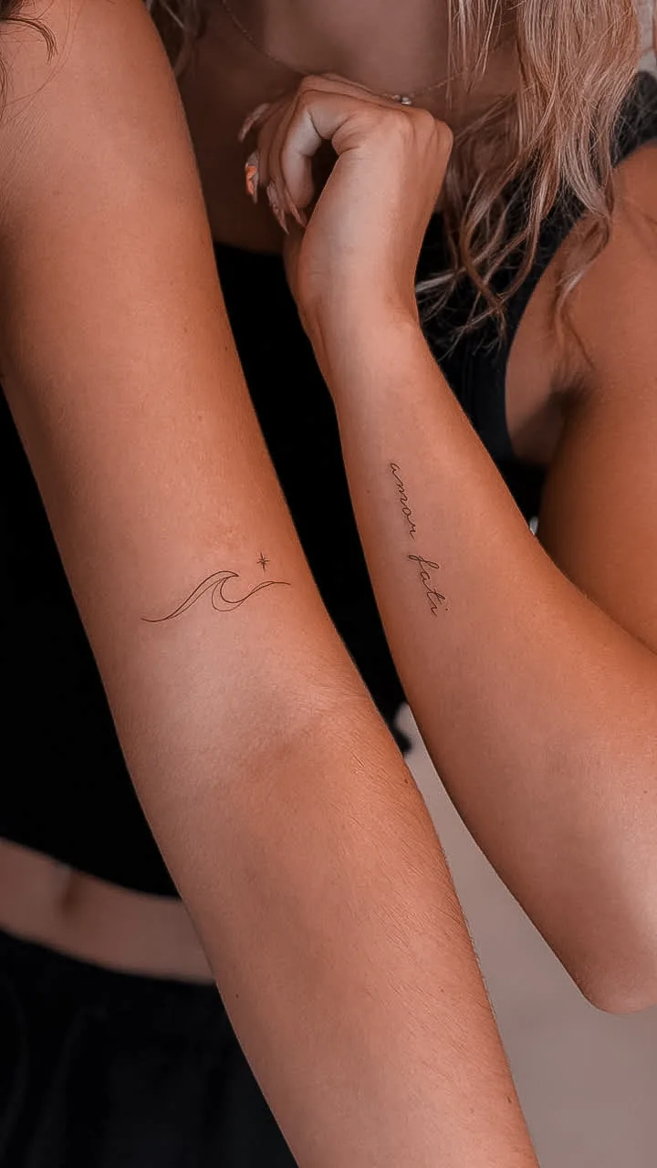 fine line on the arm