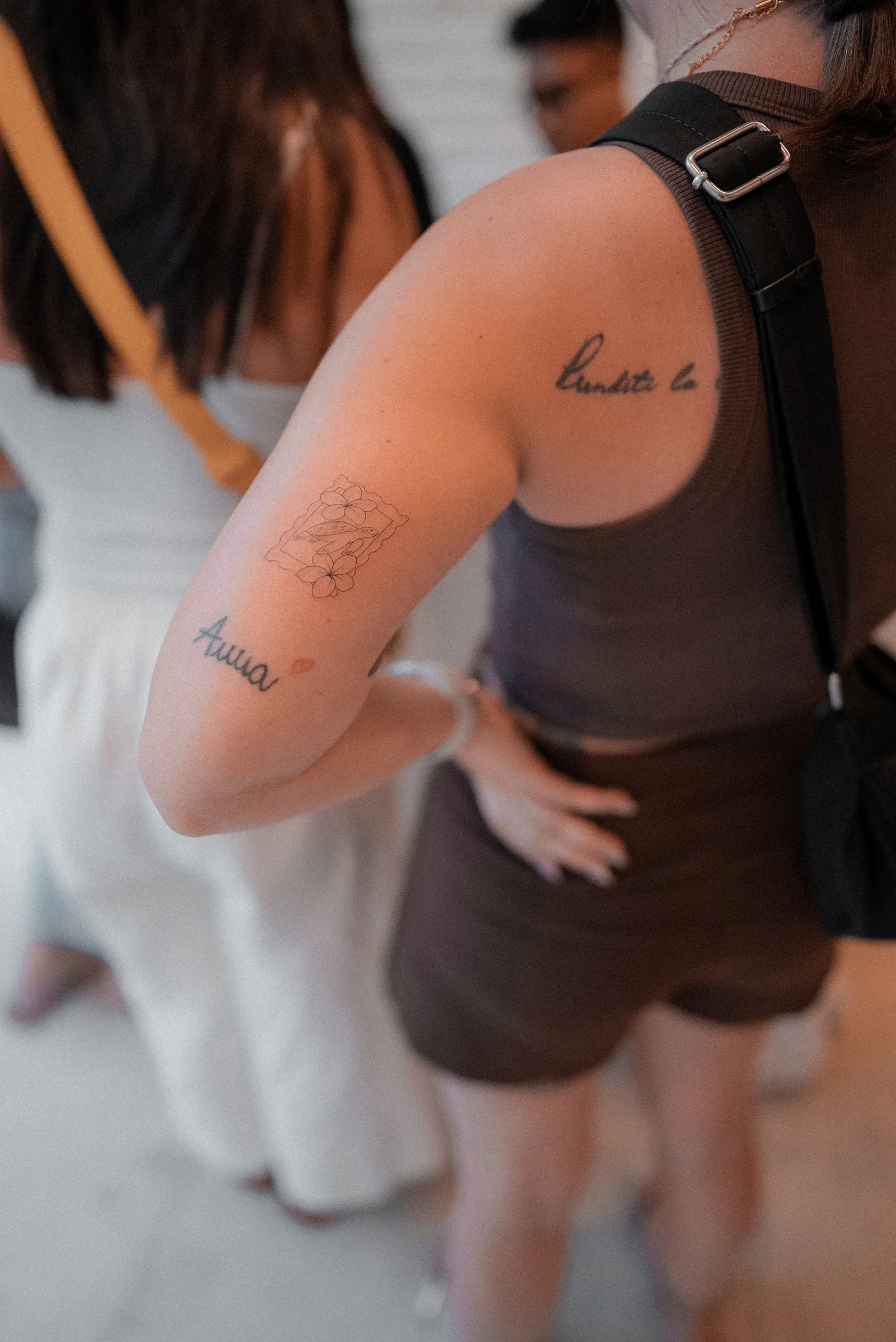 Fine line tattoo on the arm