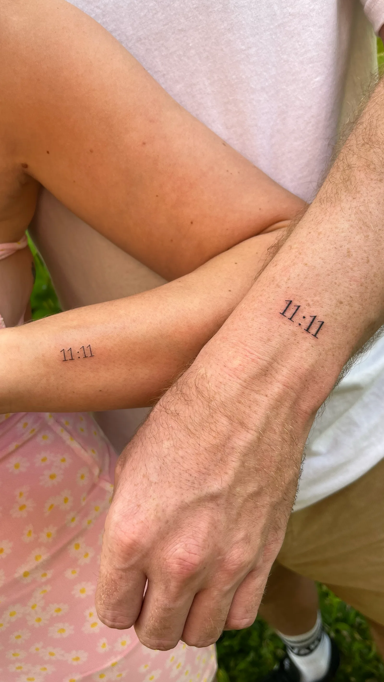 Fine line tattoo on the arm