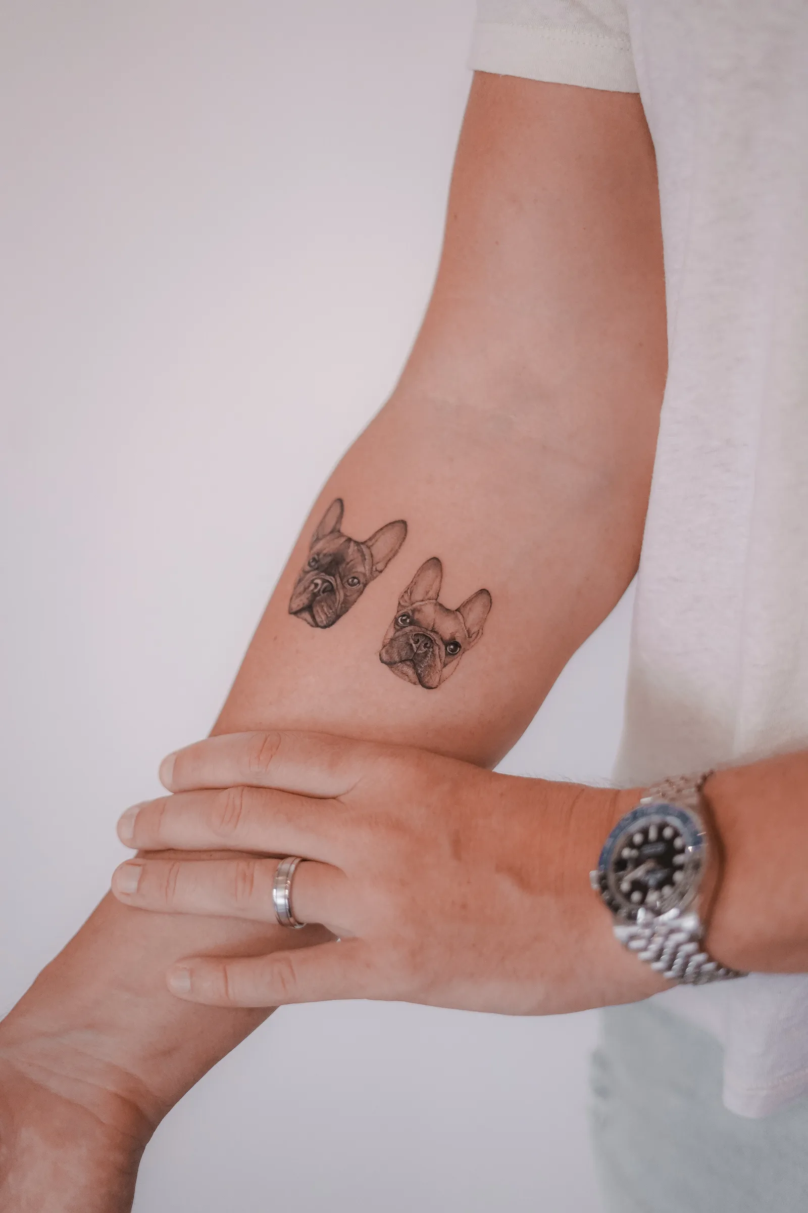 Fine line tattoo on the arm