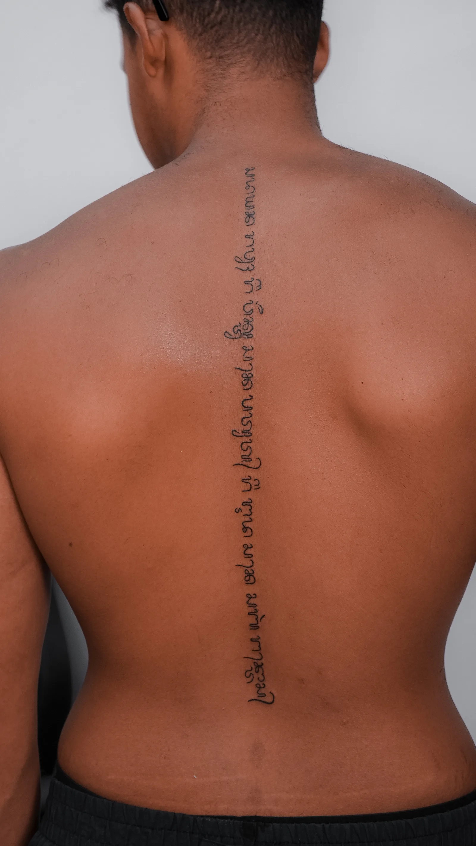 Fine line tattoo on the arm