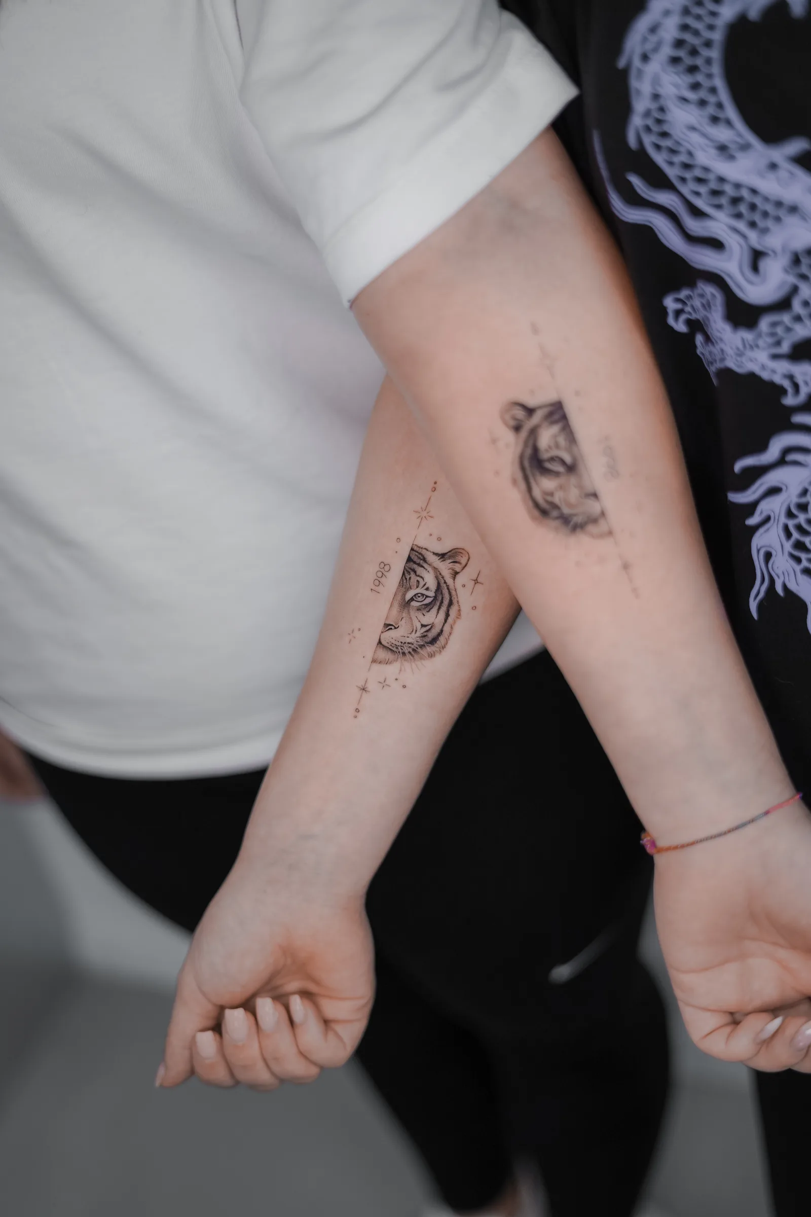 Fine line tattoo on the arm