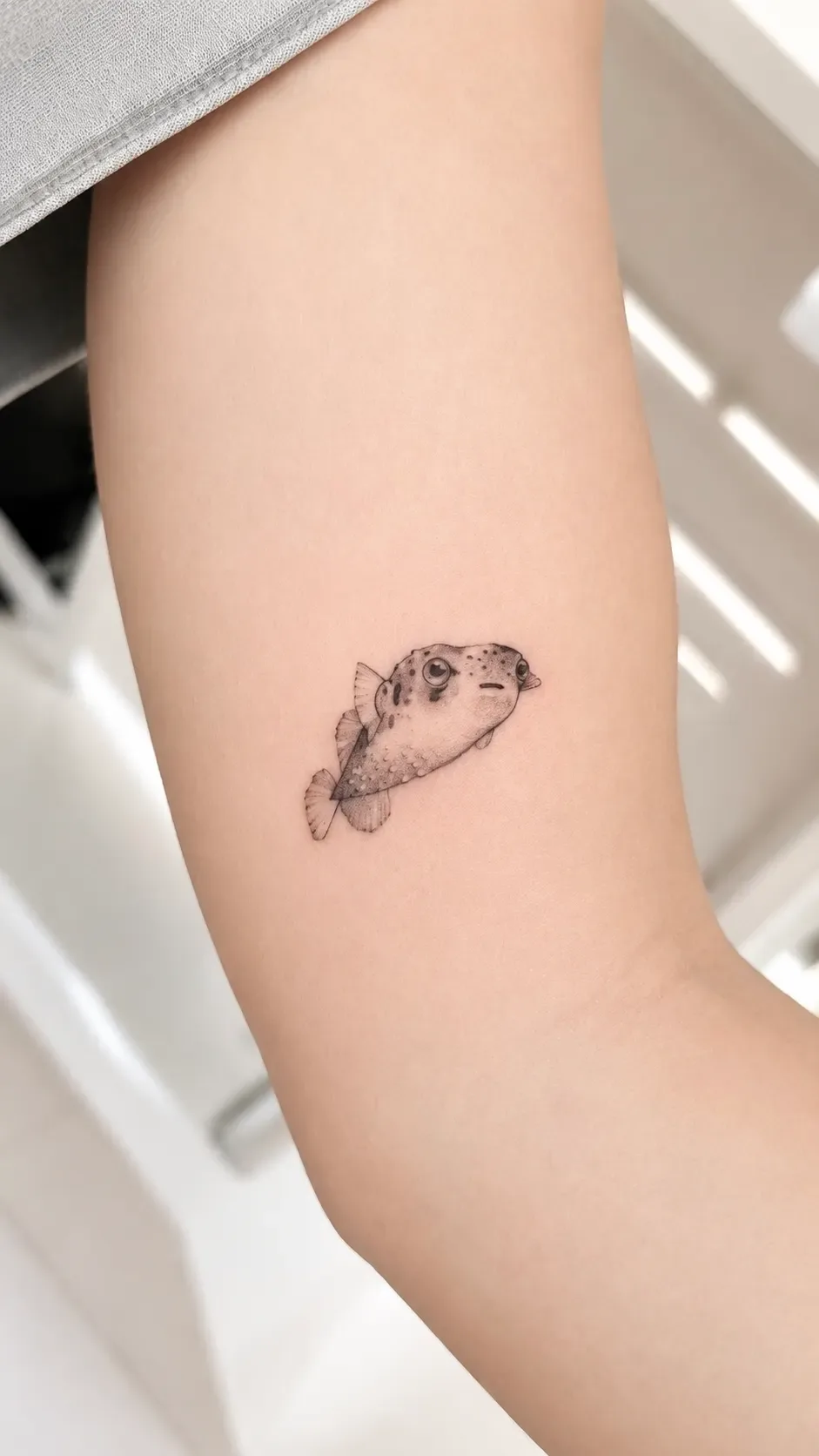 Fine line tattoo on the arm