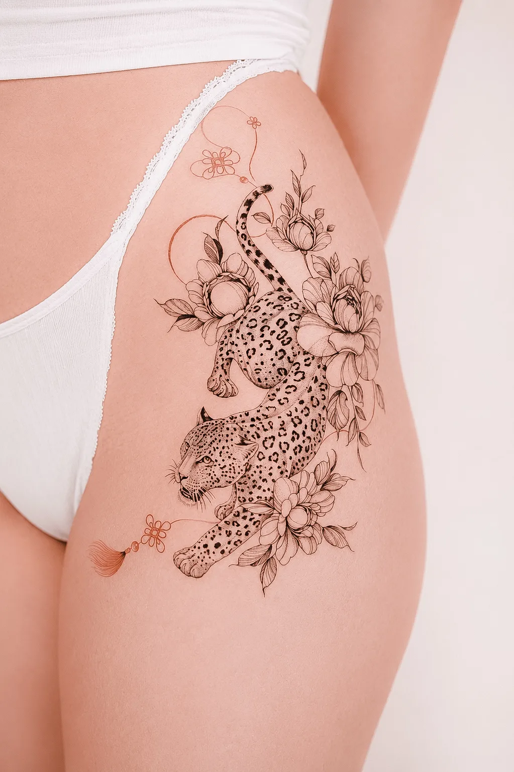Floral tattoo on the arm