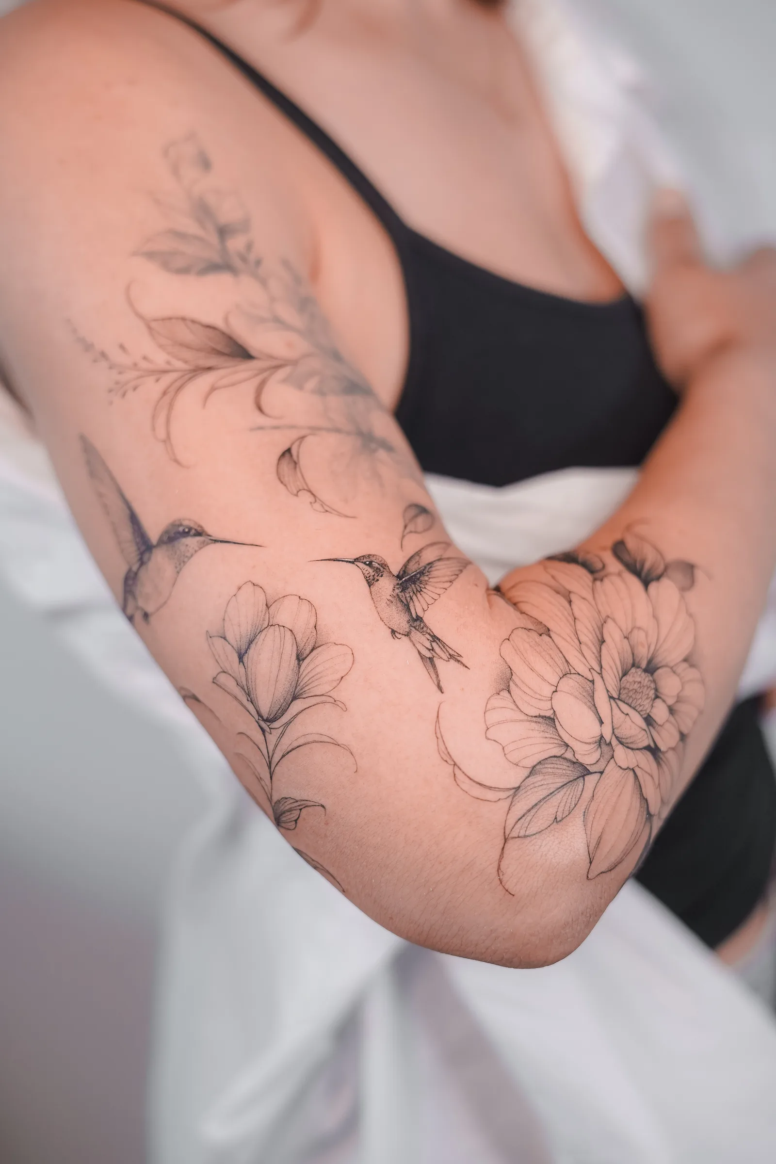 Floral tattoo on the arm