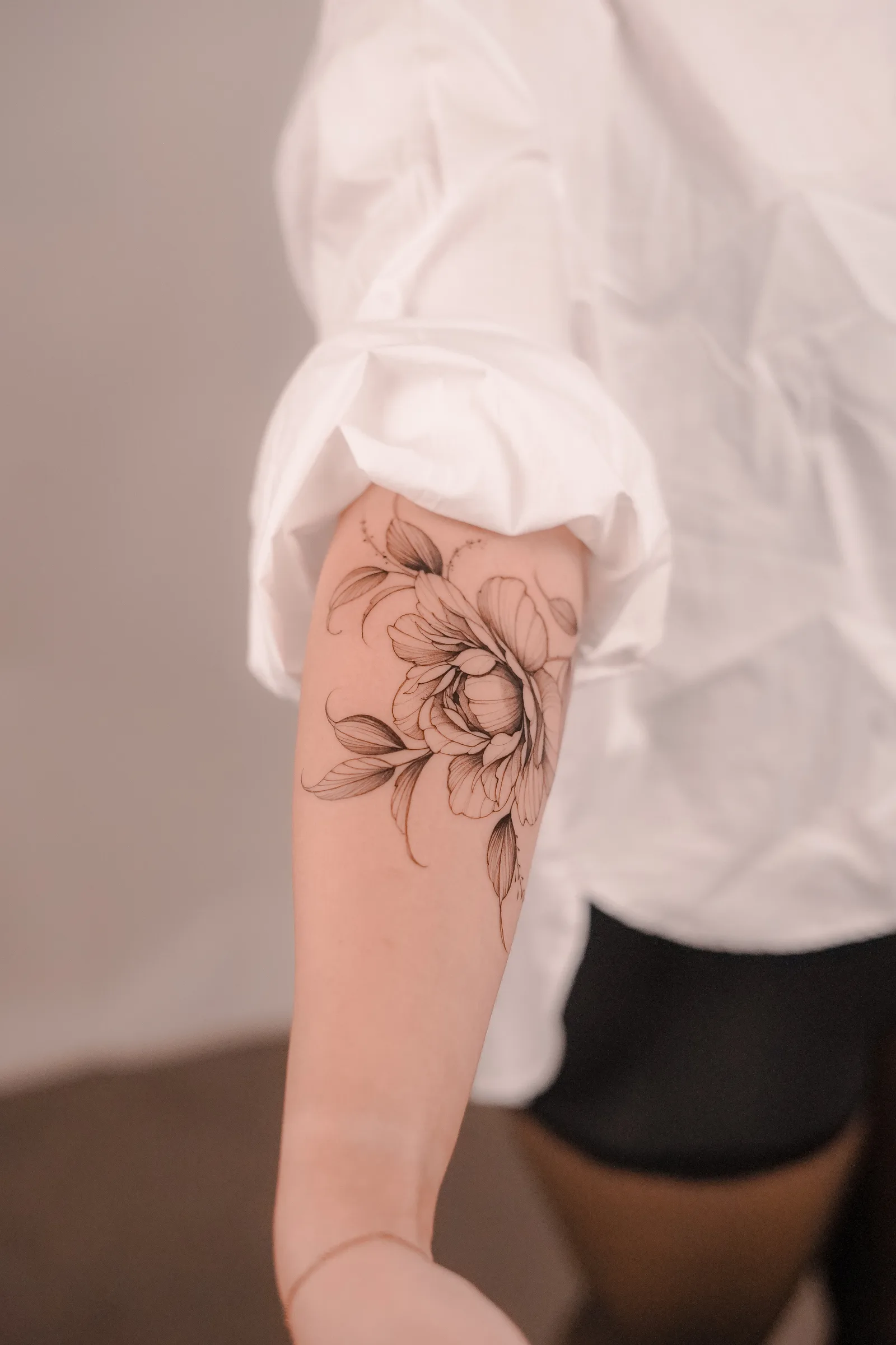 Floral tattoo on the arm
