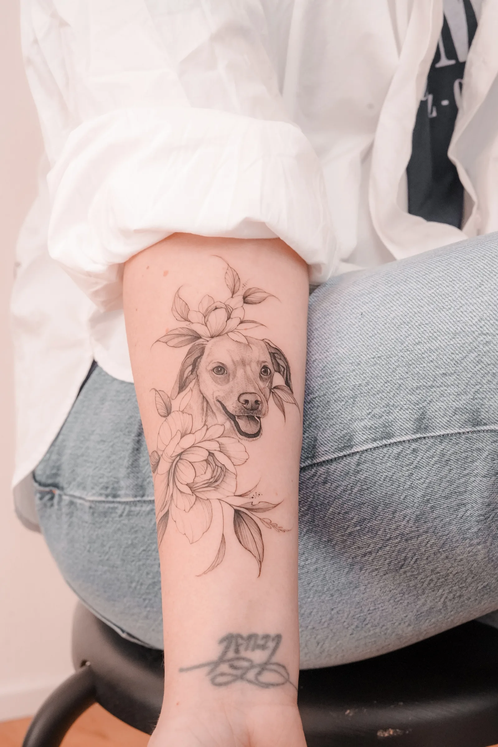 Floral tattoo on the arm