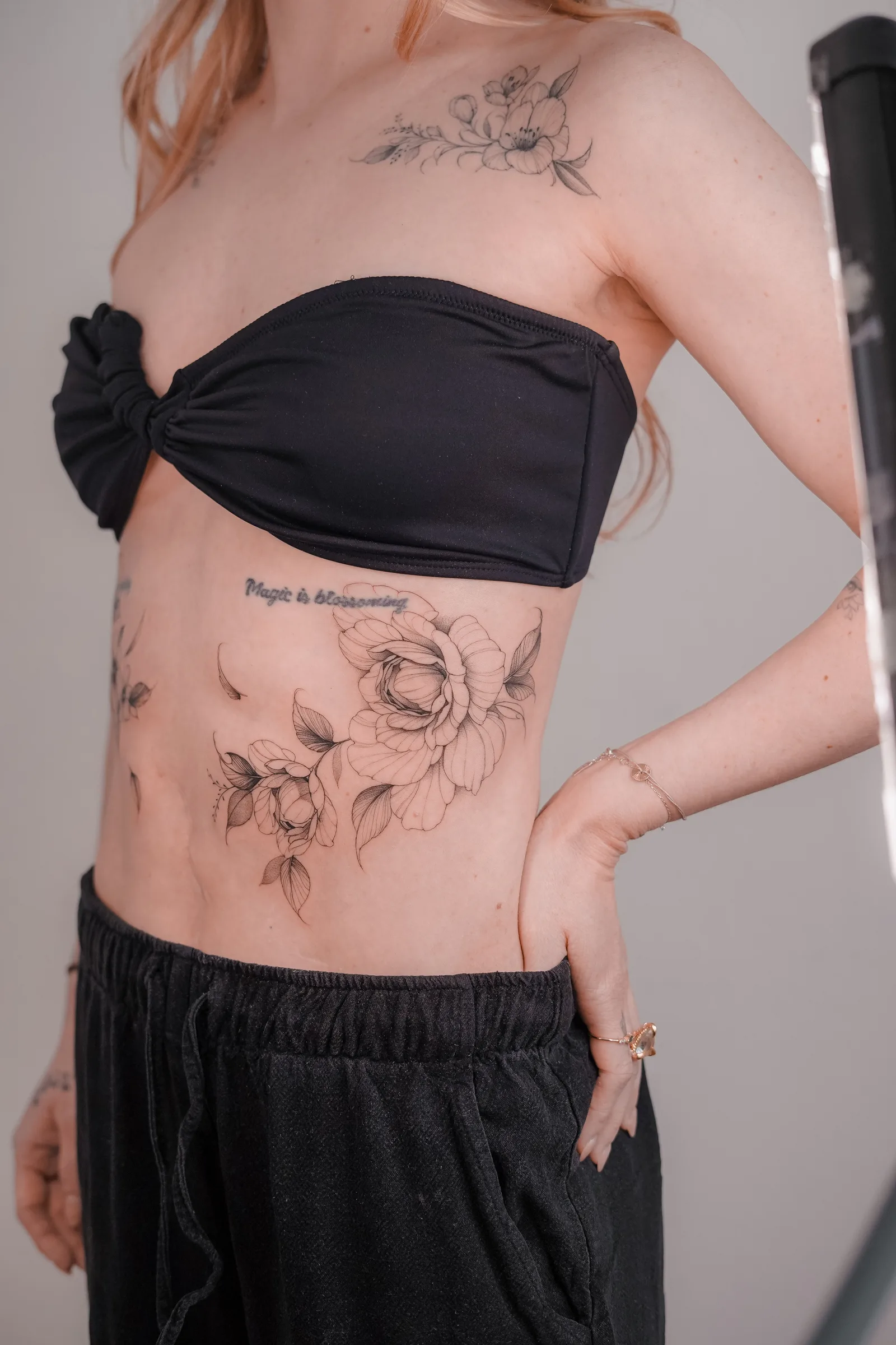 Floral tattoo on the arm