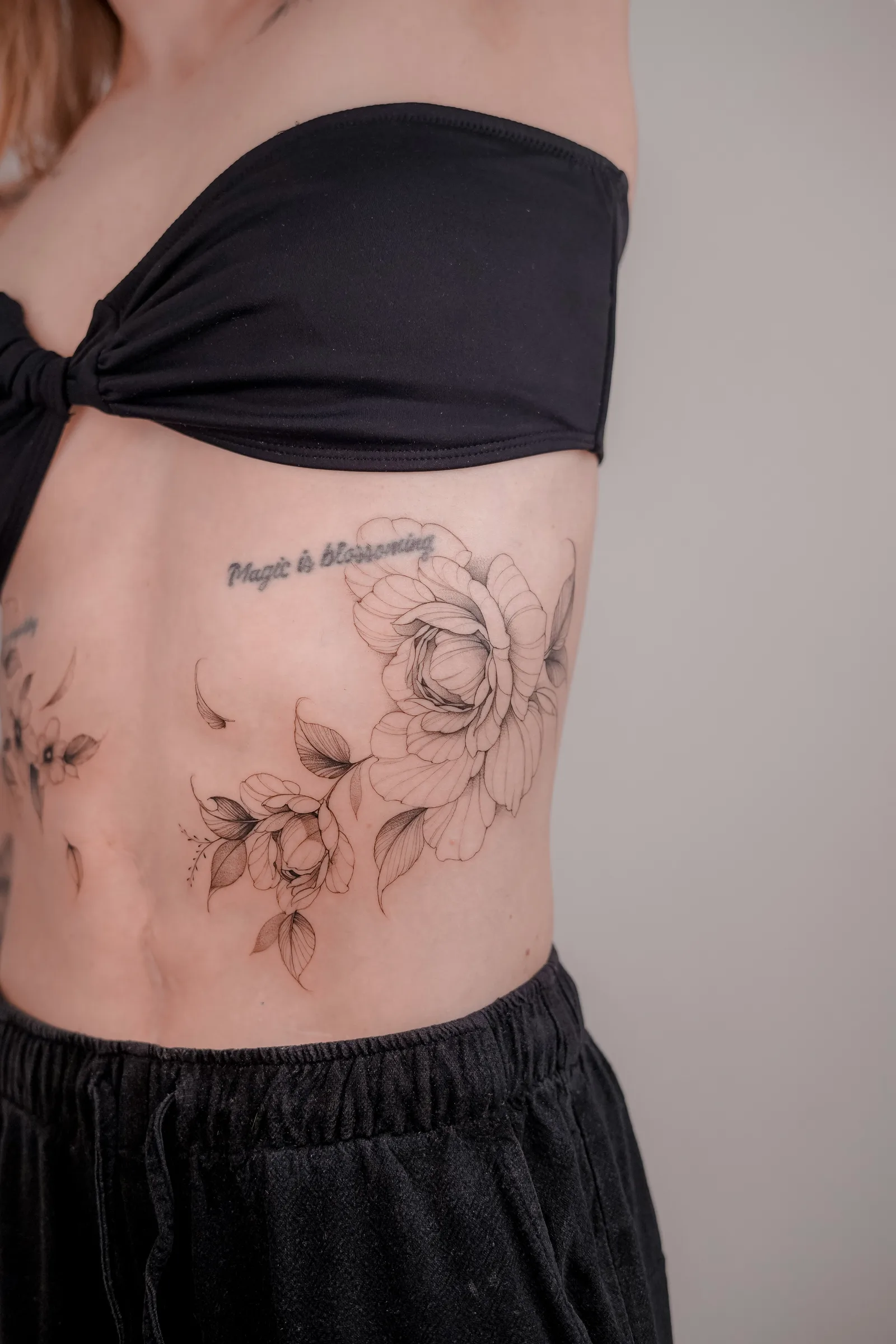 Floral tattoo on the arm