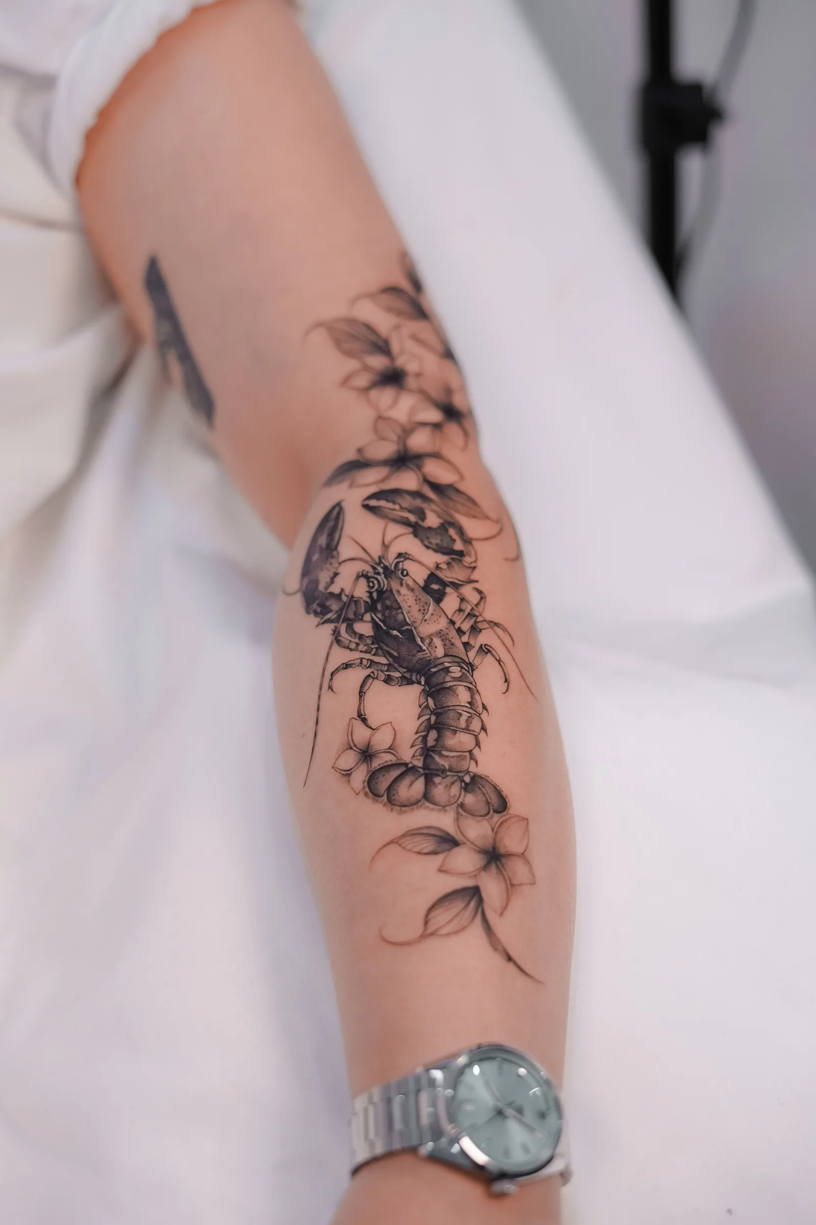 Floral tattoo on the arm