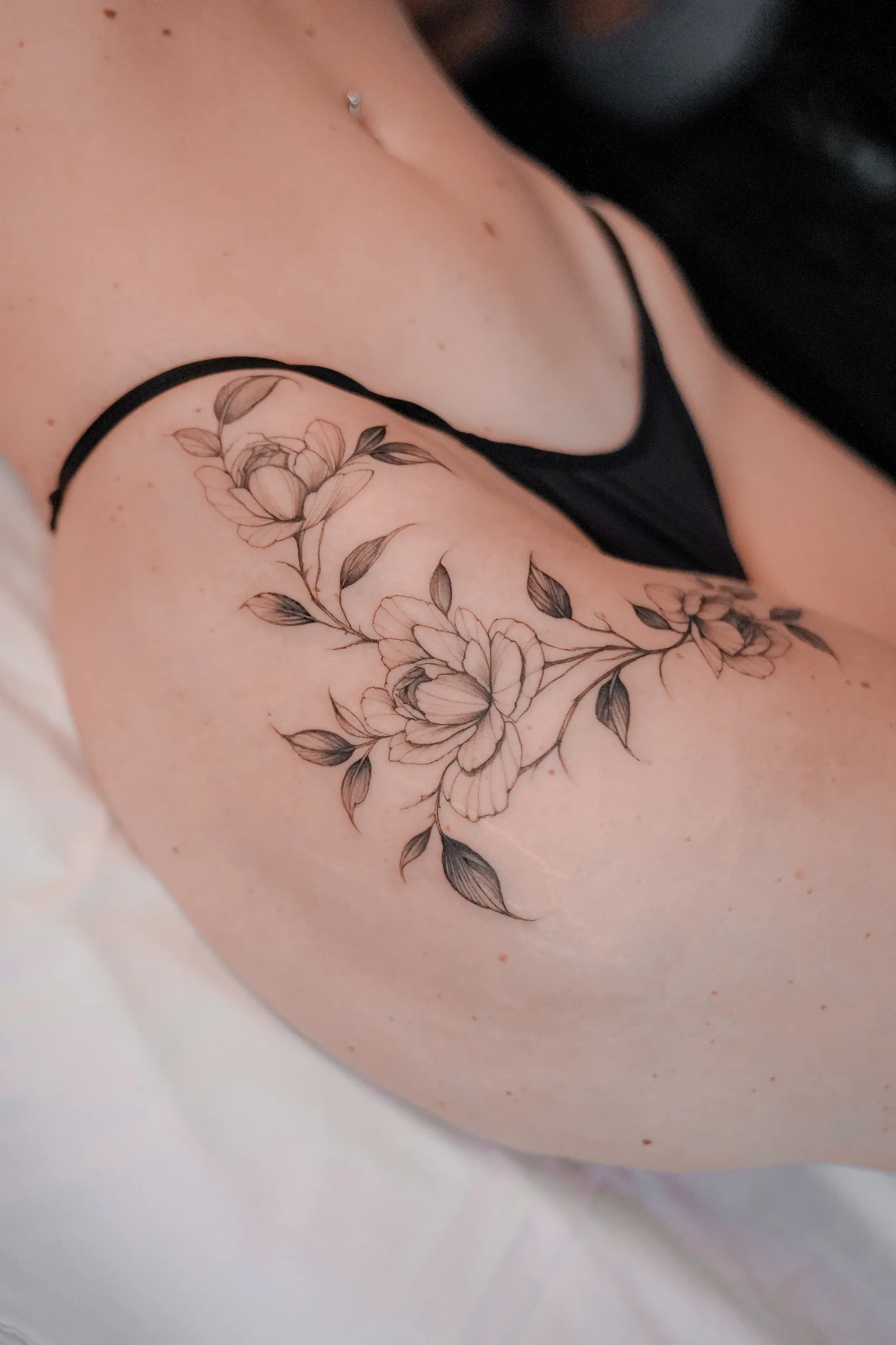 Floral tattoo on the arm