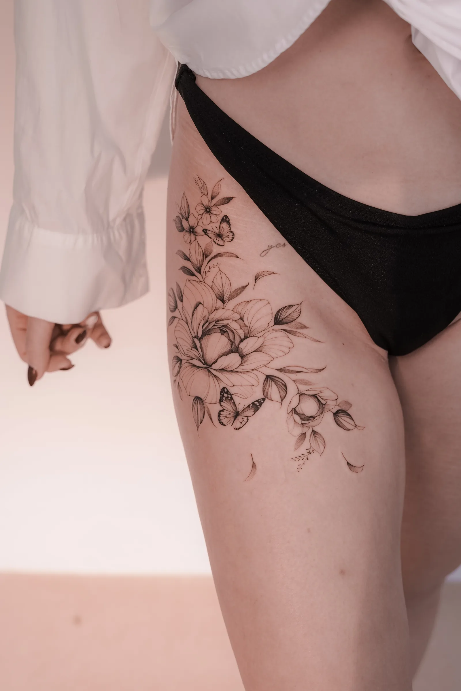 Floral tattoo on the arm