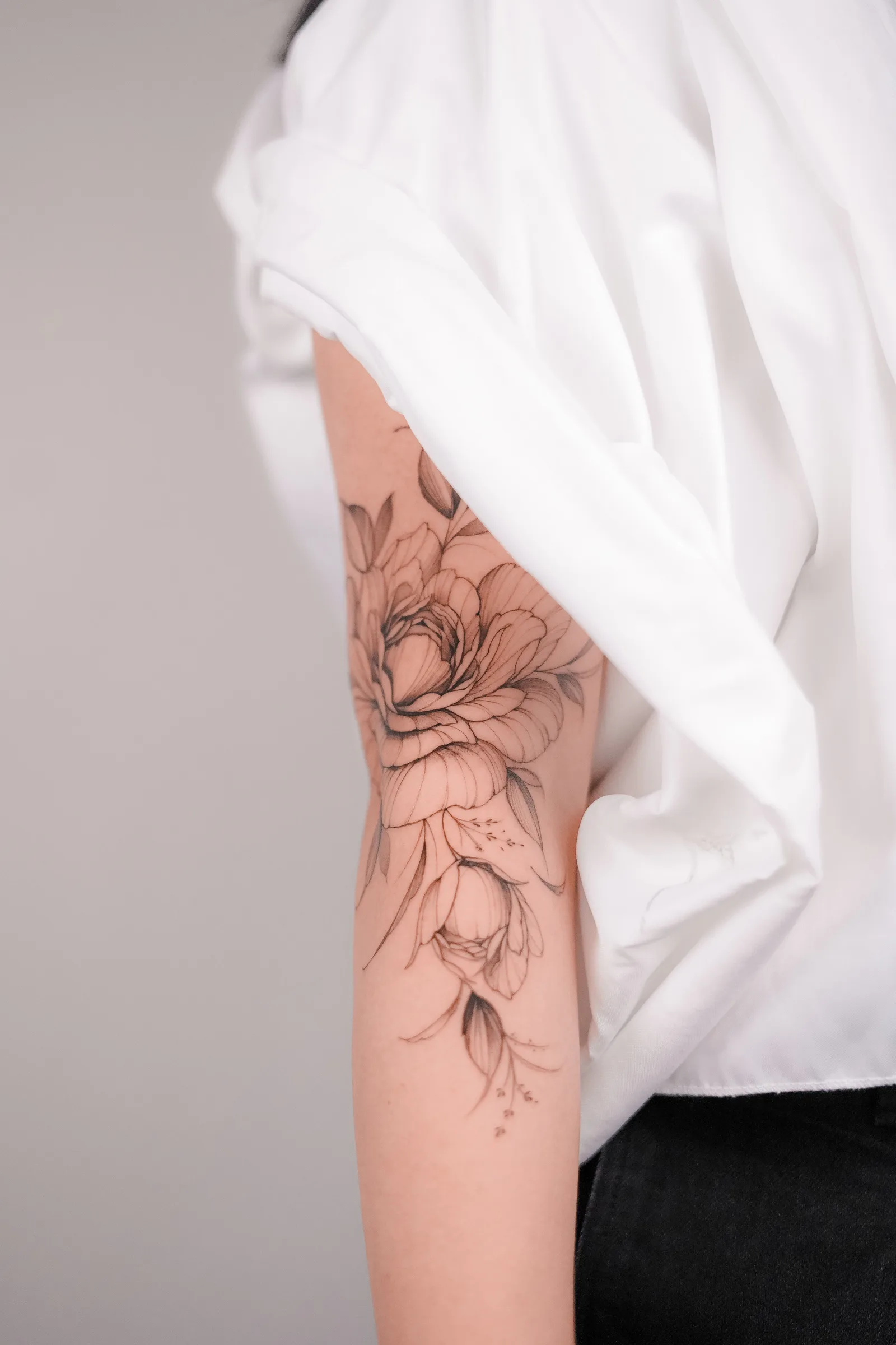 Floral tattoo on the arm