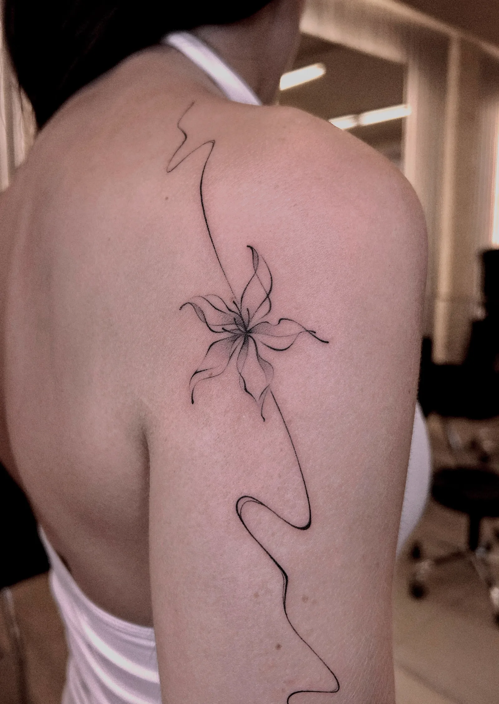 Floral tattoo on the arm