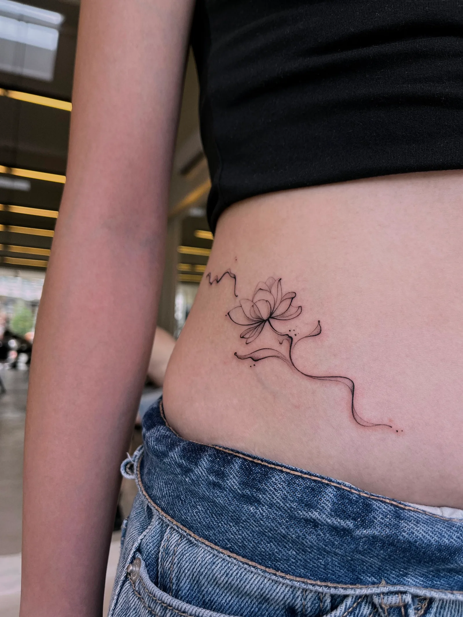 Floral tattoo on the arm