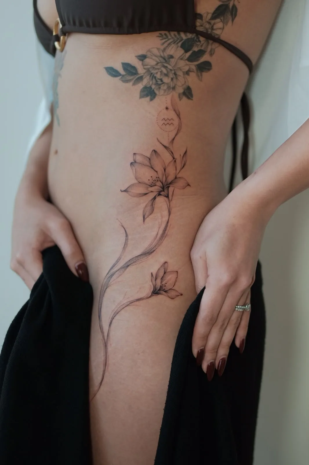 Floral tattoo on the arm