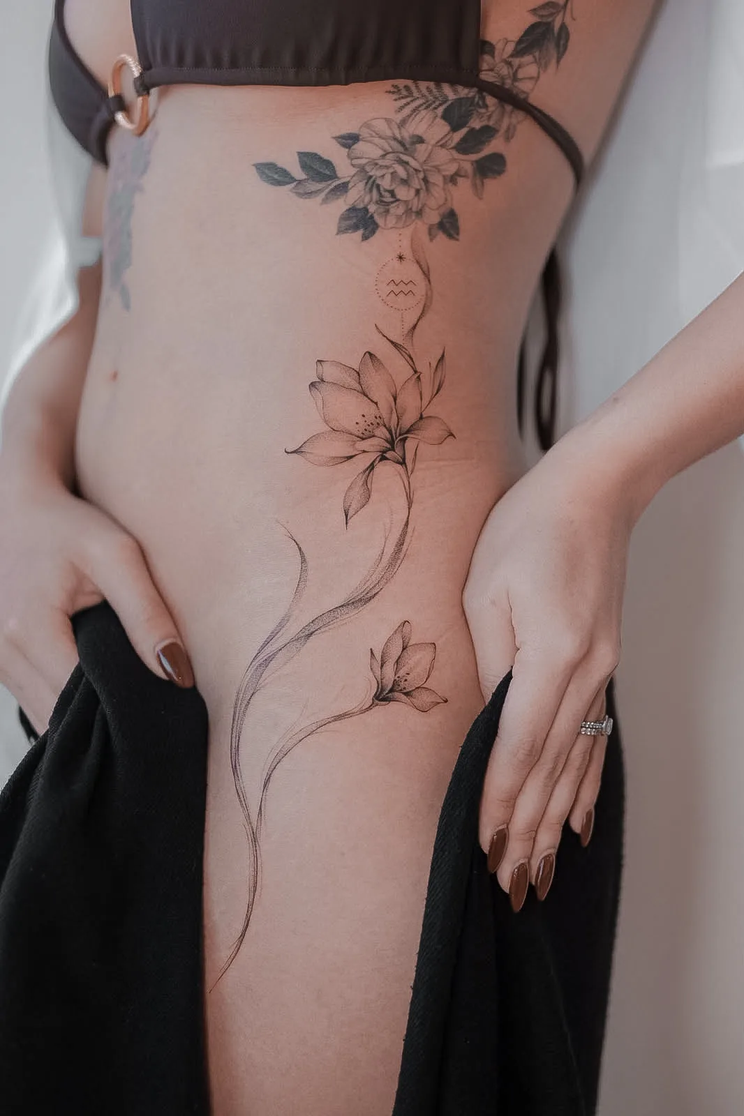 Floral tattoo on the arm