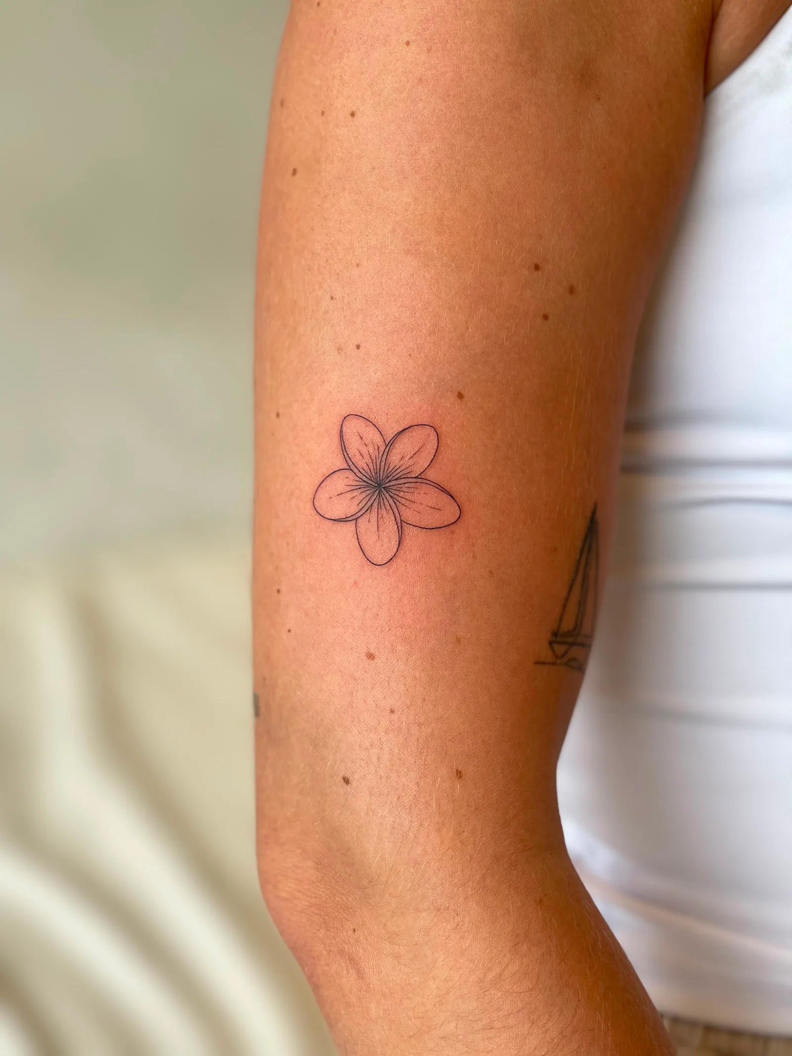 floral on the arm