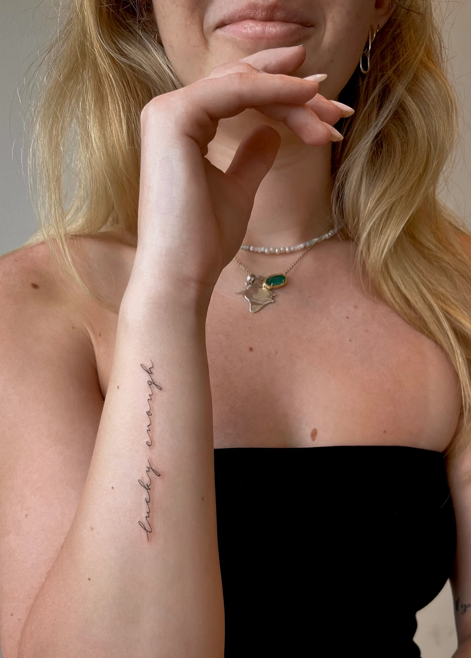 fine line on the arm