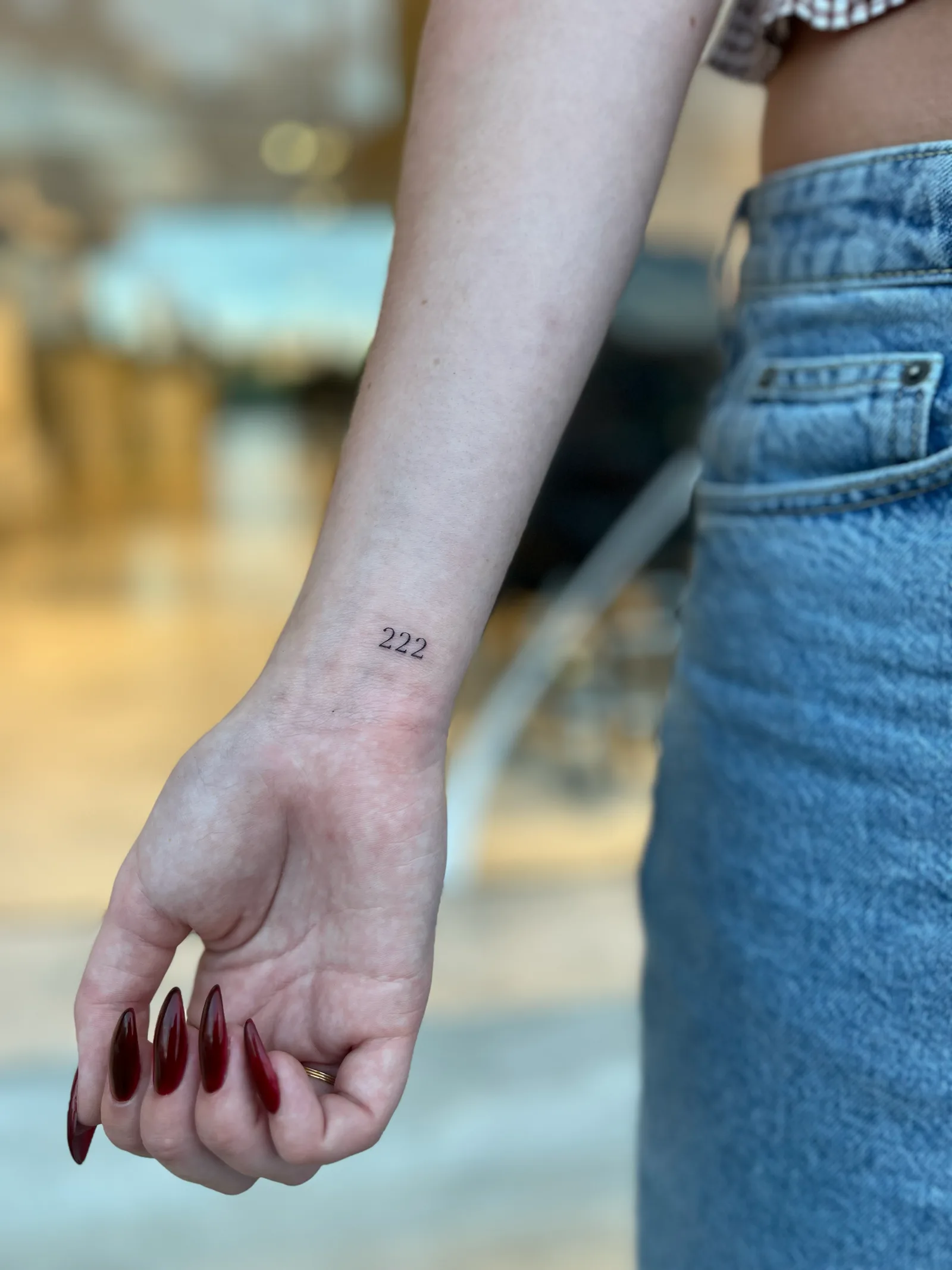 fine line on the arm