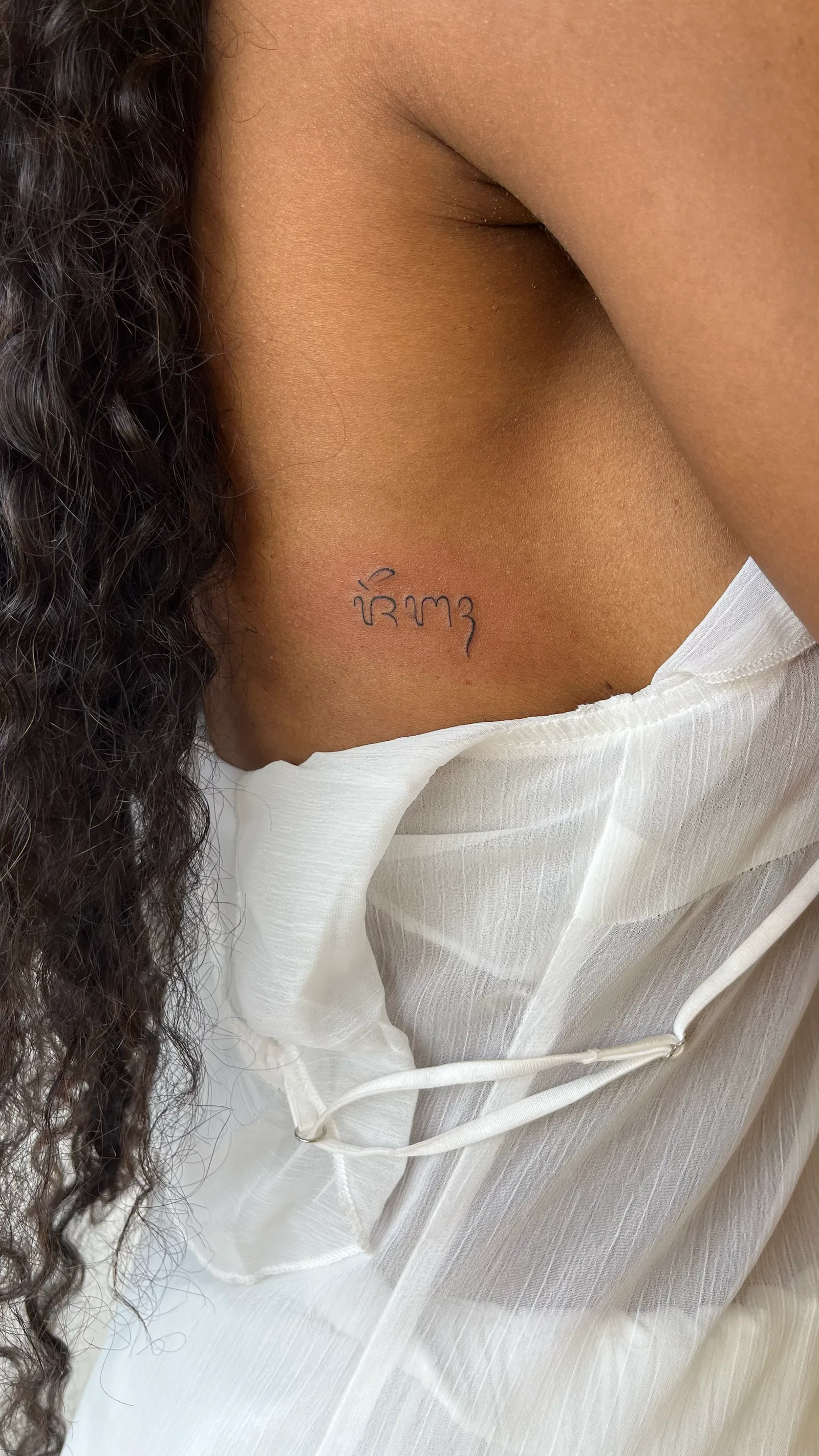 fine line on the arm