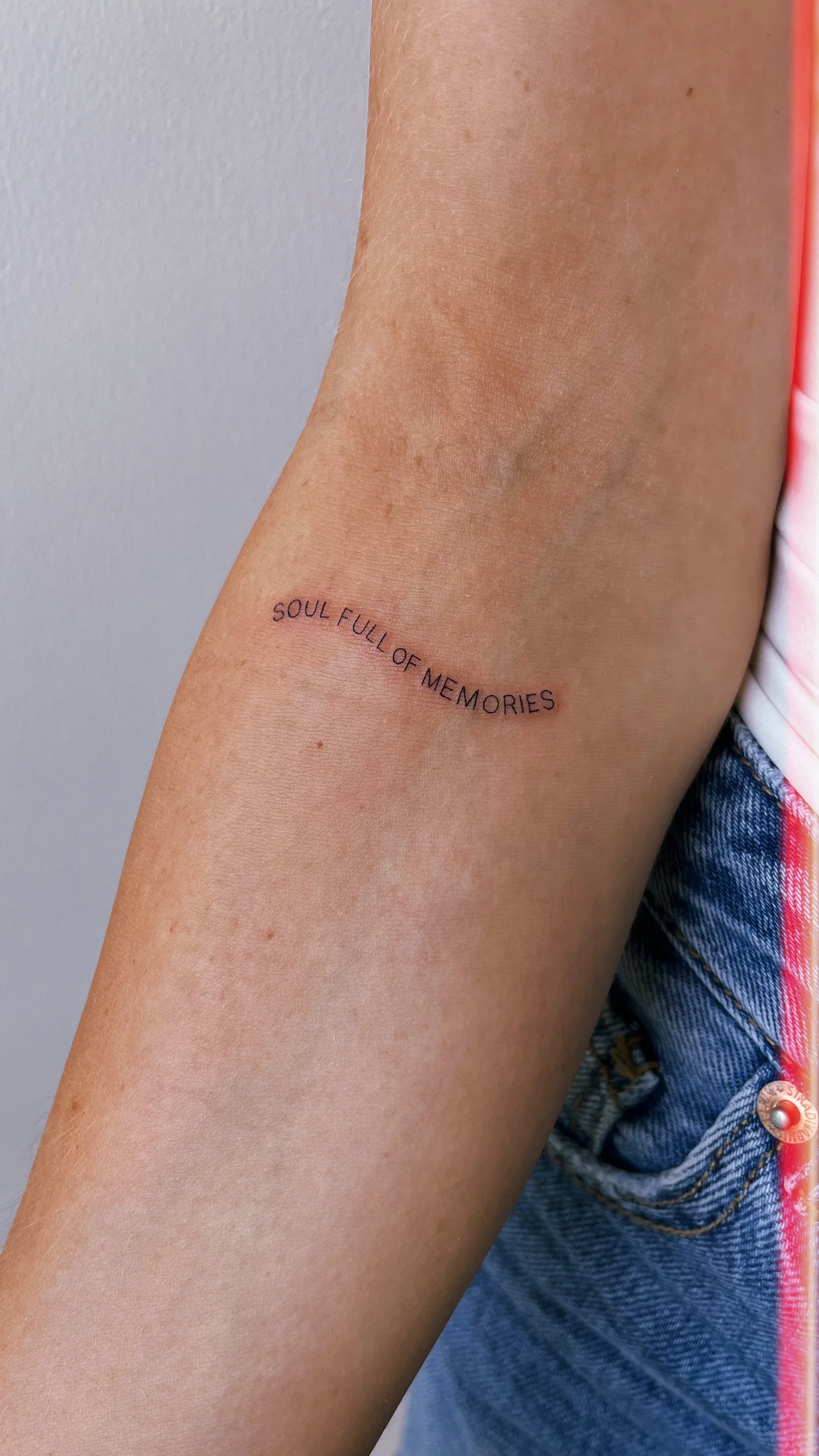 fine line on the arm