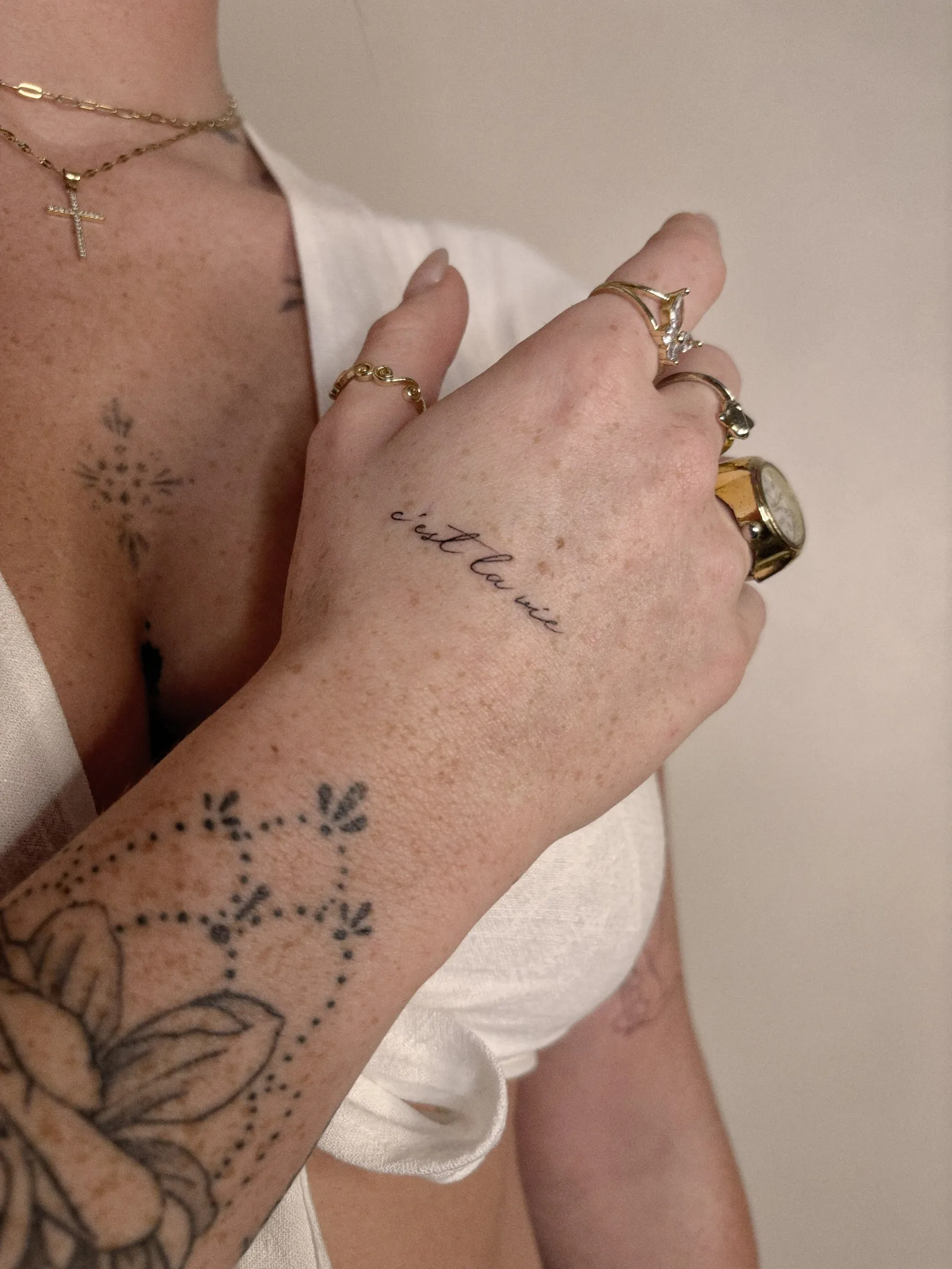 fine line on the arm