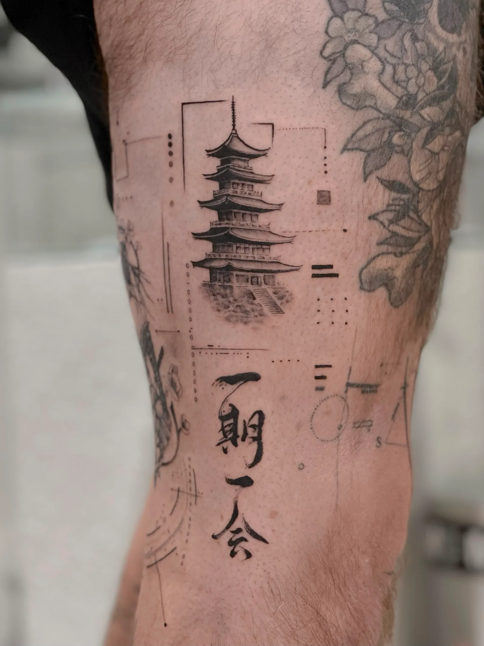 Micro-realism abstract tattoo on the arm