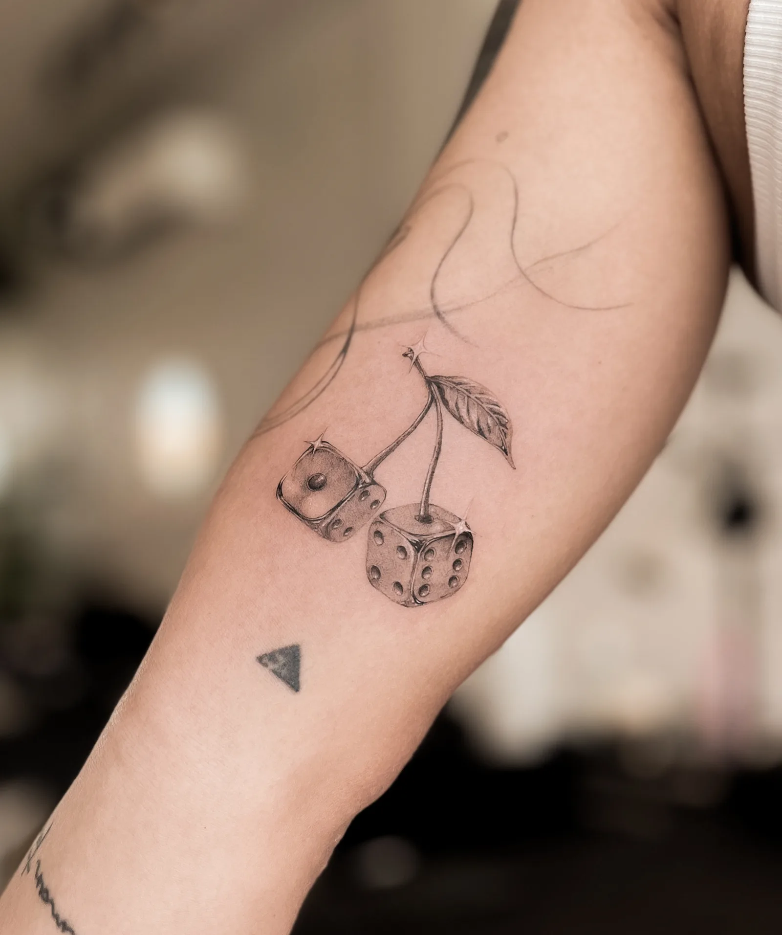 Micro-realism portrait tattoo on the arm