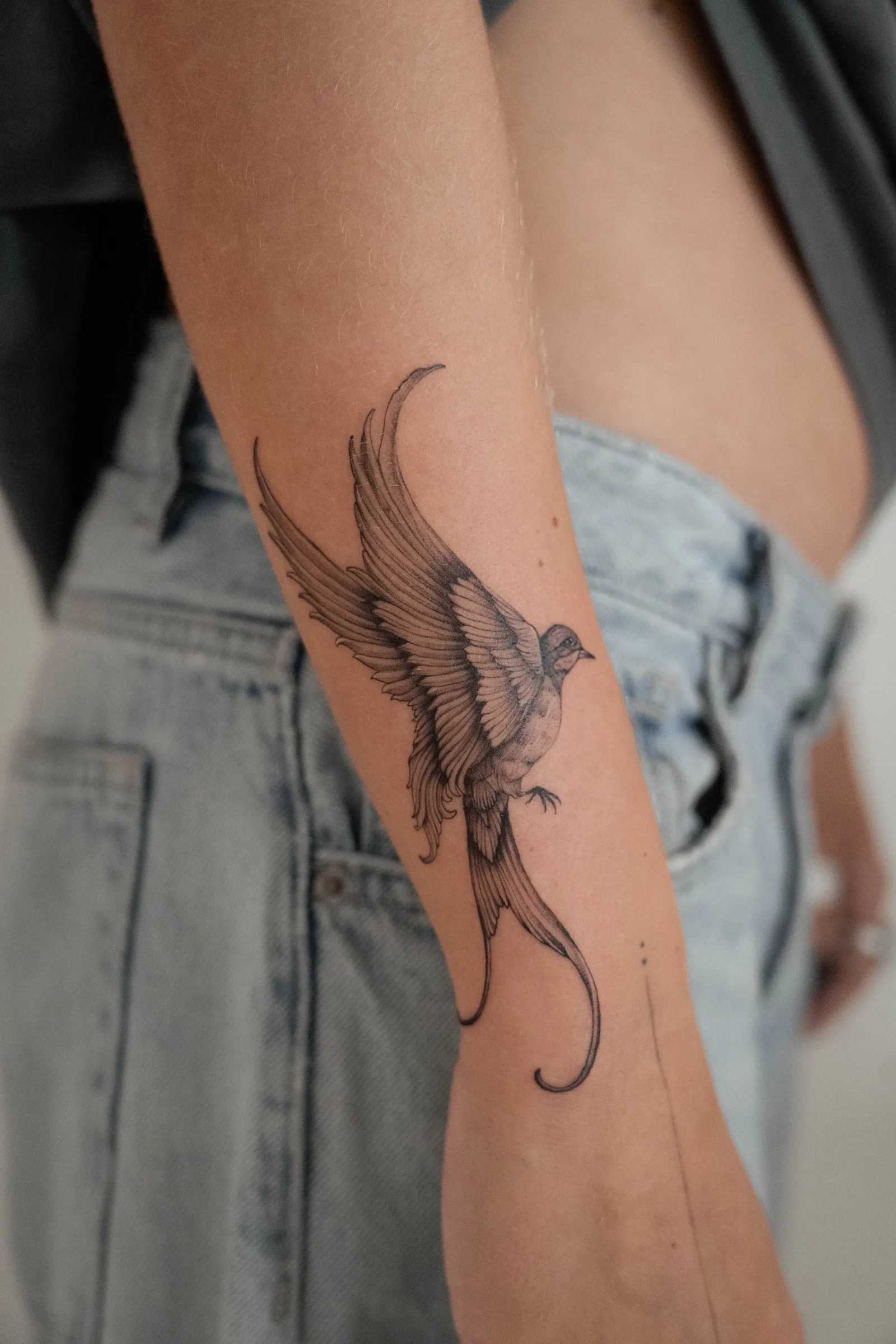Micro-realism animal tattoo on the arm