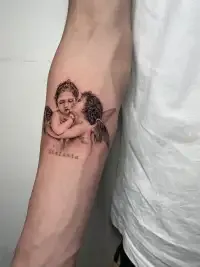 Micro-realism tattoo on the arm