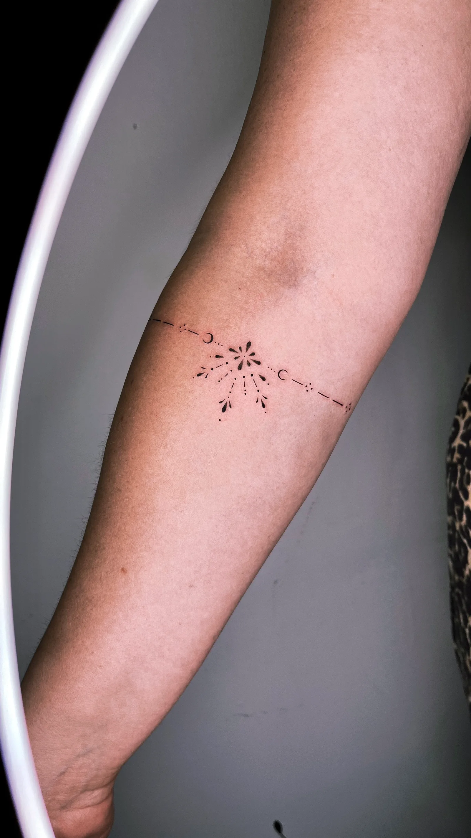 blackwork geometric on the arm
