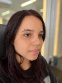 Eyebrow piercing with a curved barbell
