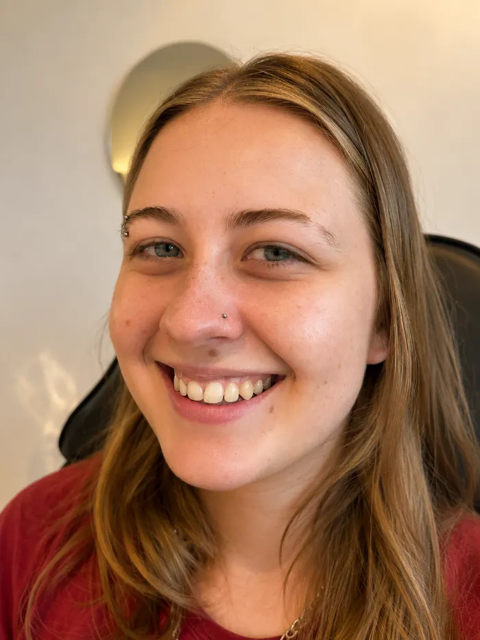Nostril piercing healed on a client