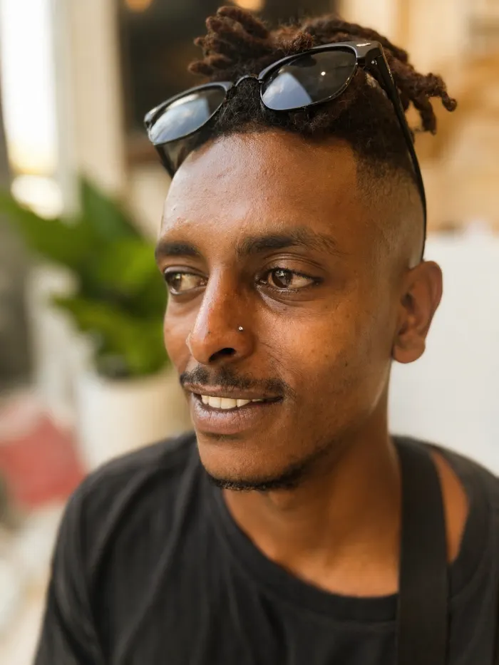 Nostril piercing healed on a client