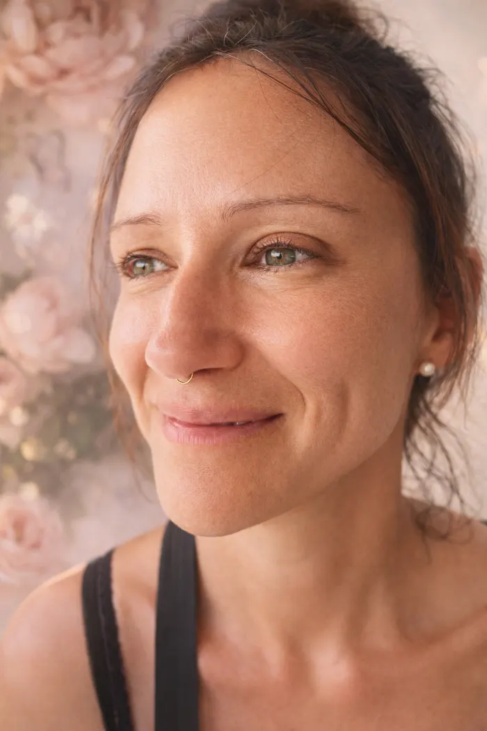 Septum piercing on a client