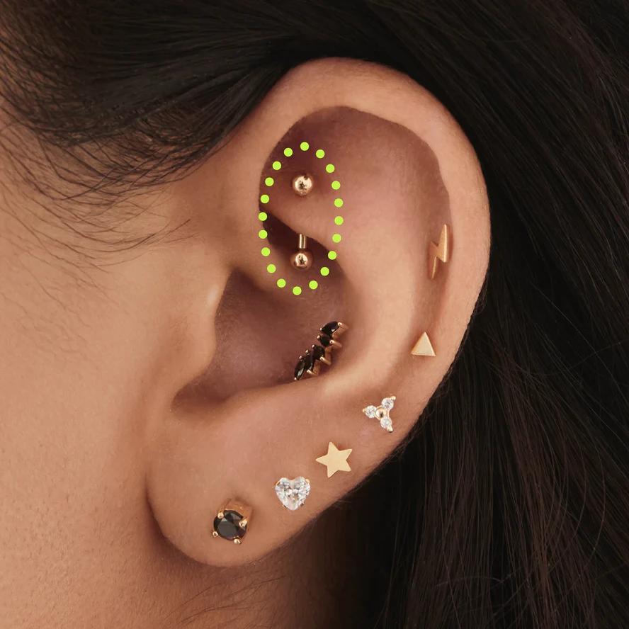 Rook piercing