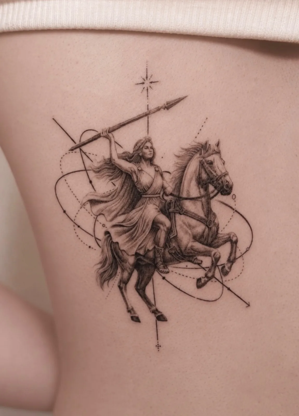 Realism abstract tattoo on the arm