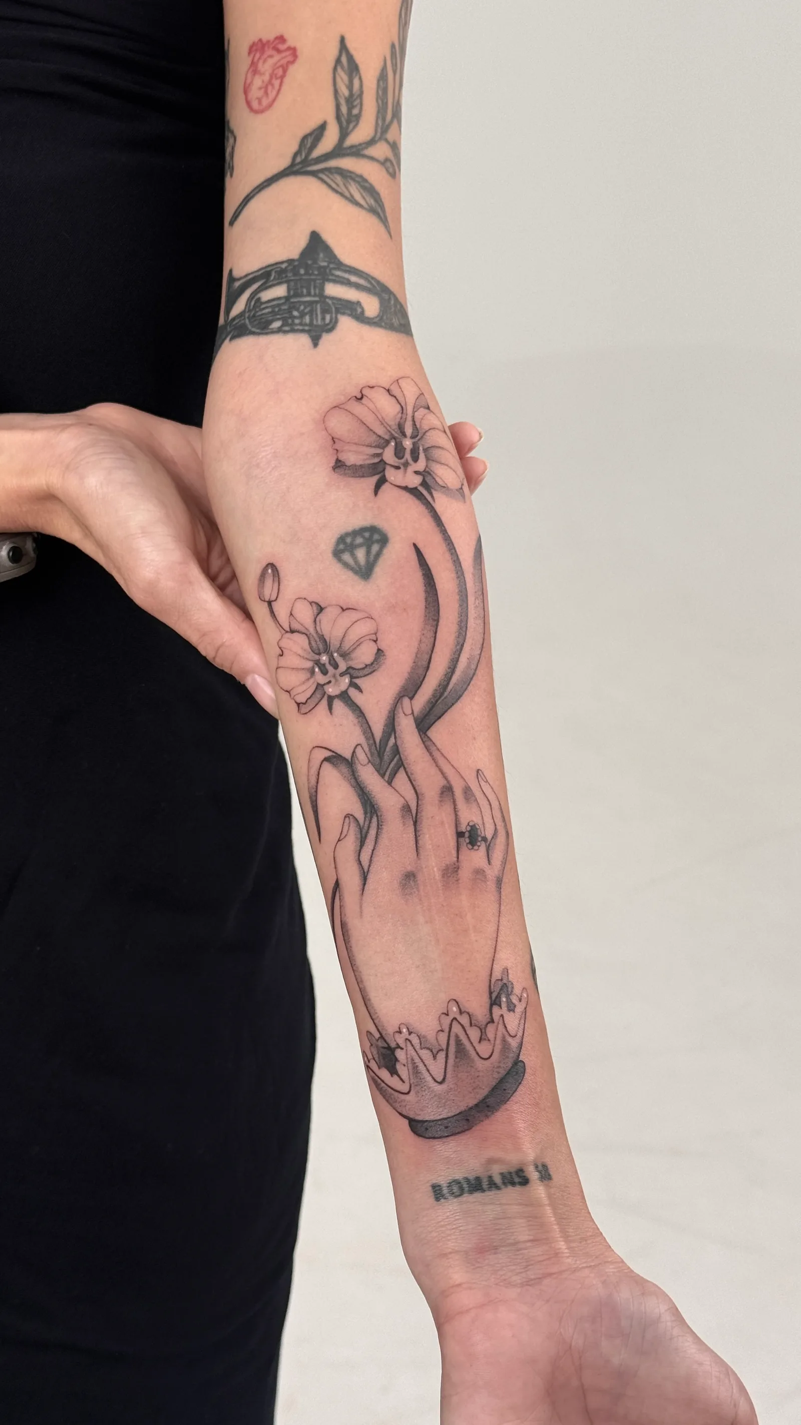 Realism portrait tattoo on the arm